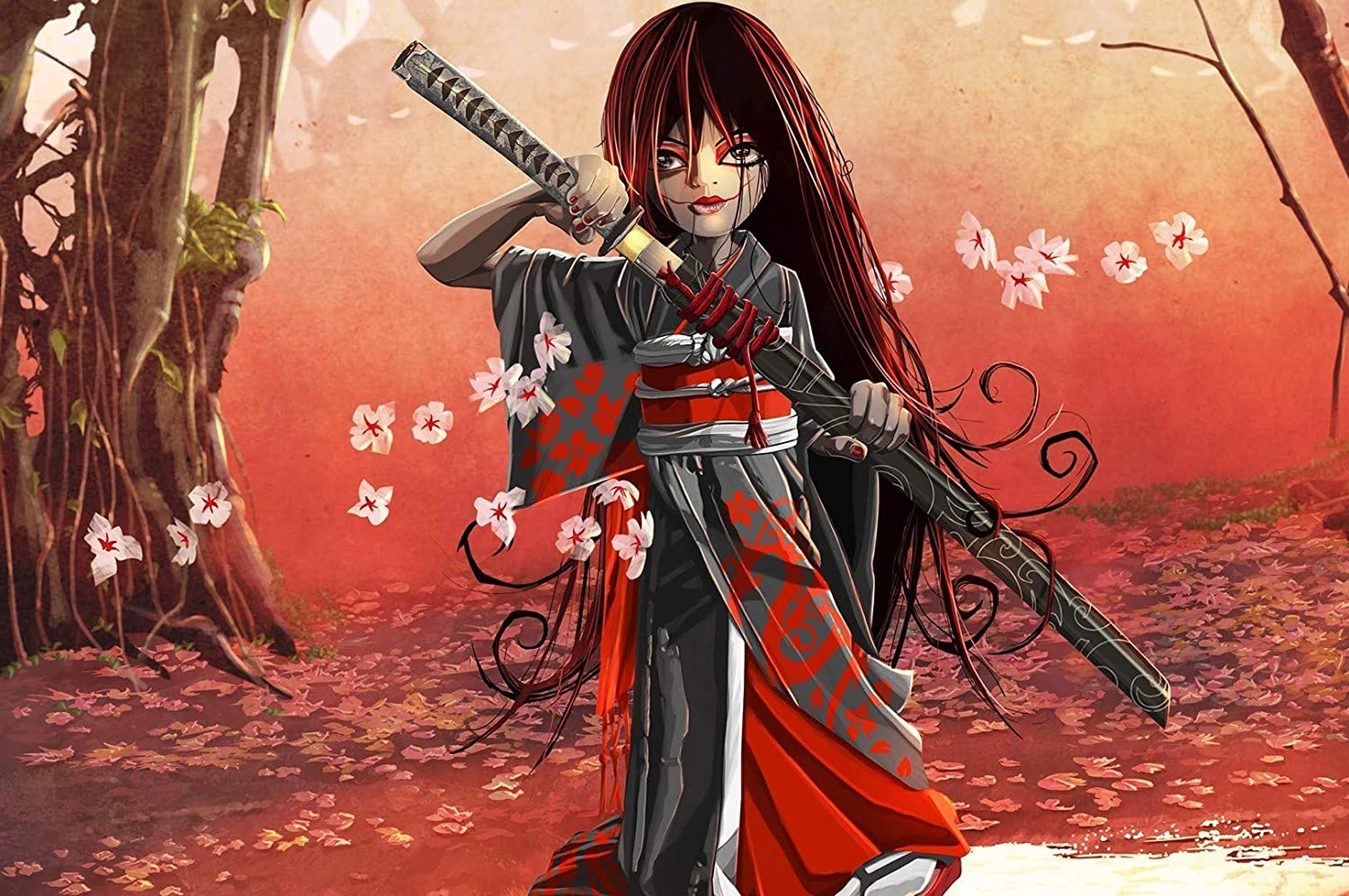 Hyakka Ryouran Samurai Girls Poster Anime Print Samurai Girls Artwork No Frame Poster Modern Canvas Prints Wall Art Paintings Ready to Hang Home Decorations Giclee Picture, Handmade Products