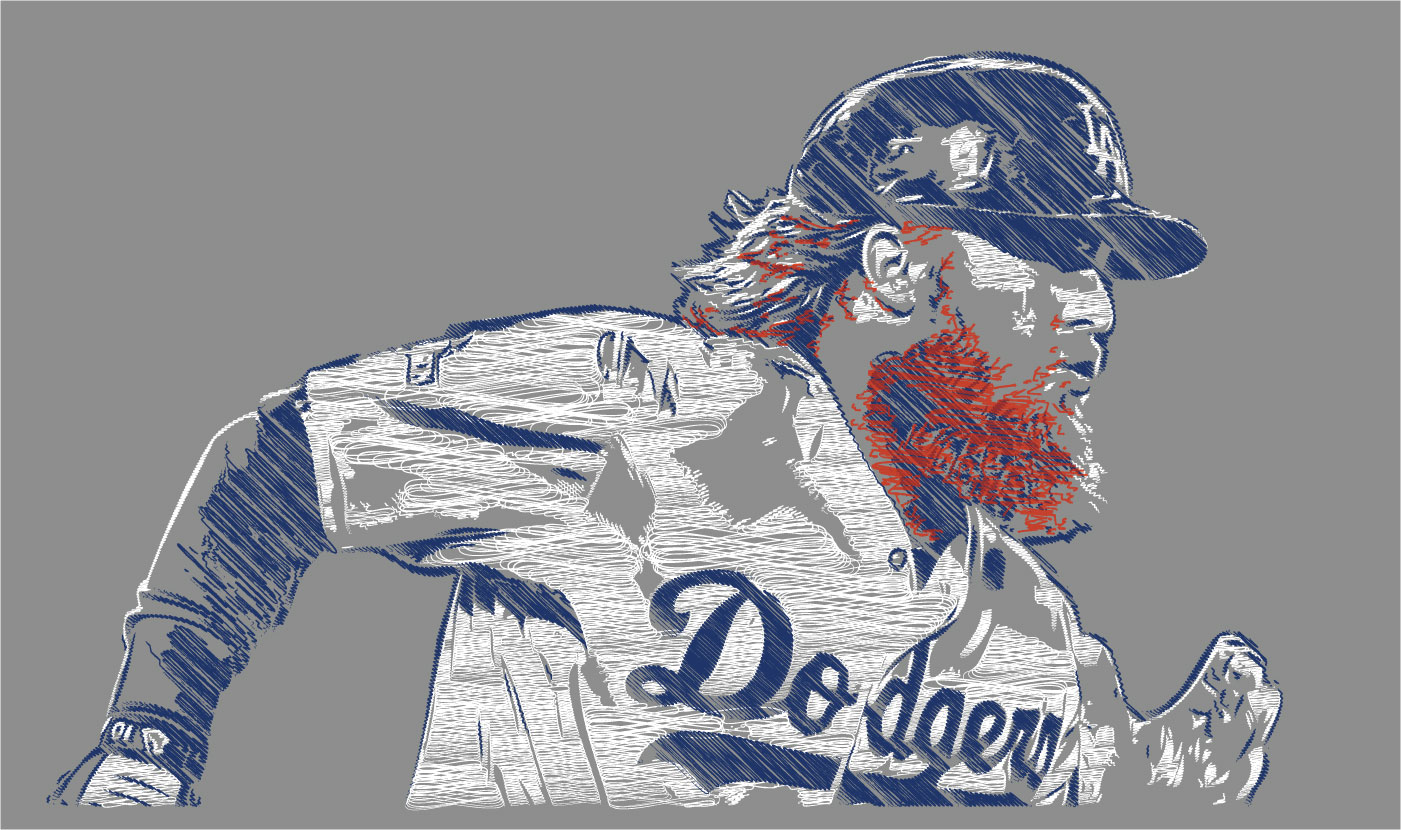 Justin Turner Los Angeles Dodgers, an art print by ArtStudio 93 - INPRNT