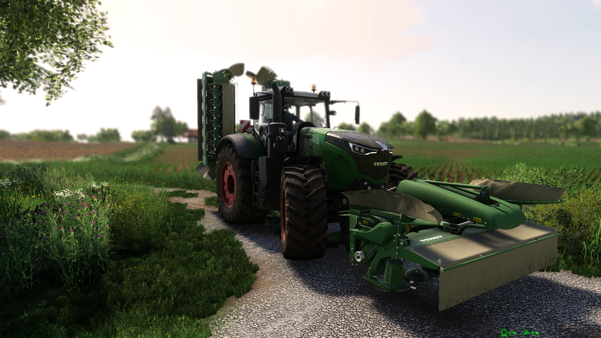 Wallpaper, fs farm, tractors, harvest, nature, farming simulator 1920x1080