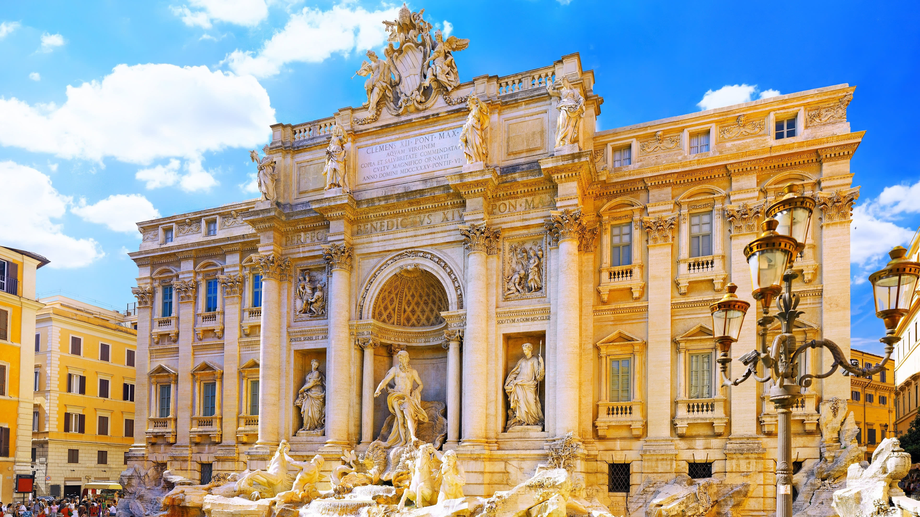 Trevi Fountain Rome Italy UHD 4K Wallpaper