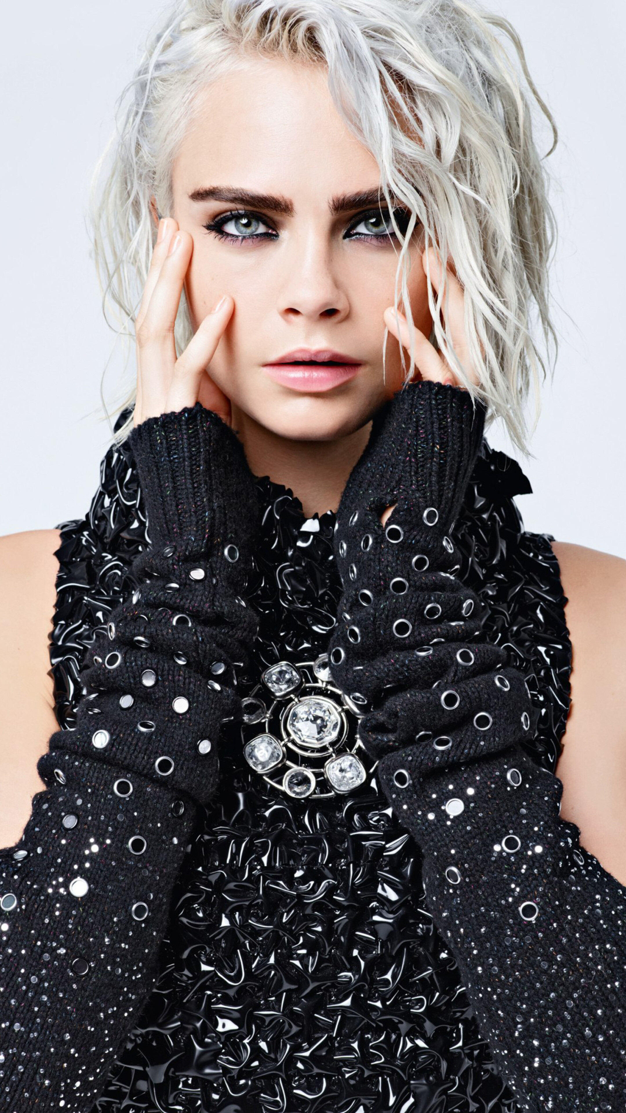 Cara Delevingne, White Hair, 4K phone HD Wallpaper, Image, Background, Photo and Picture. Mocah HD Wallpaper