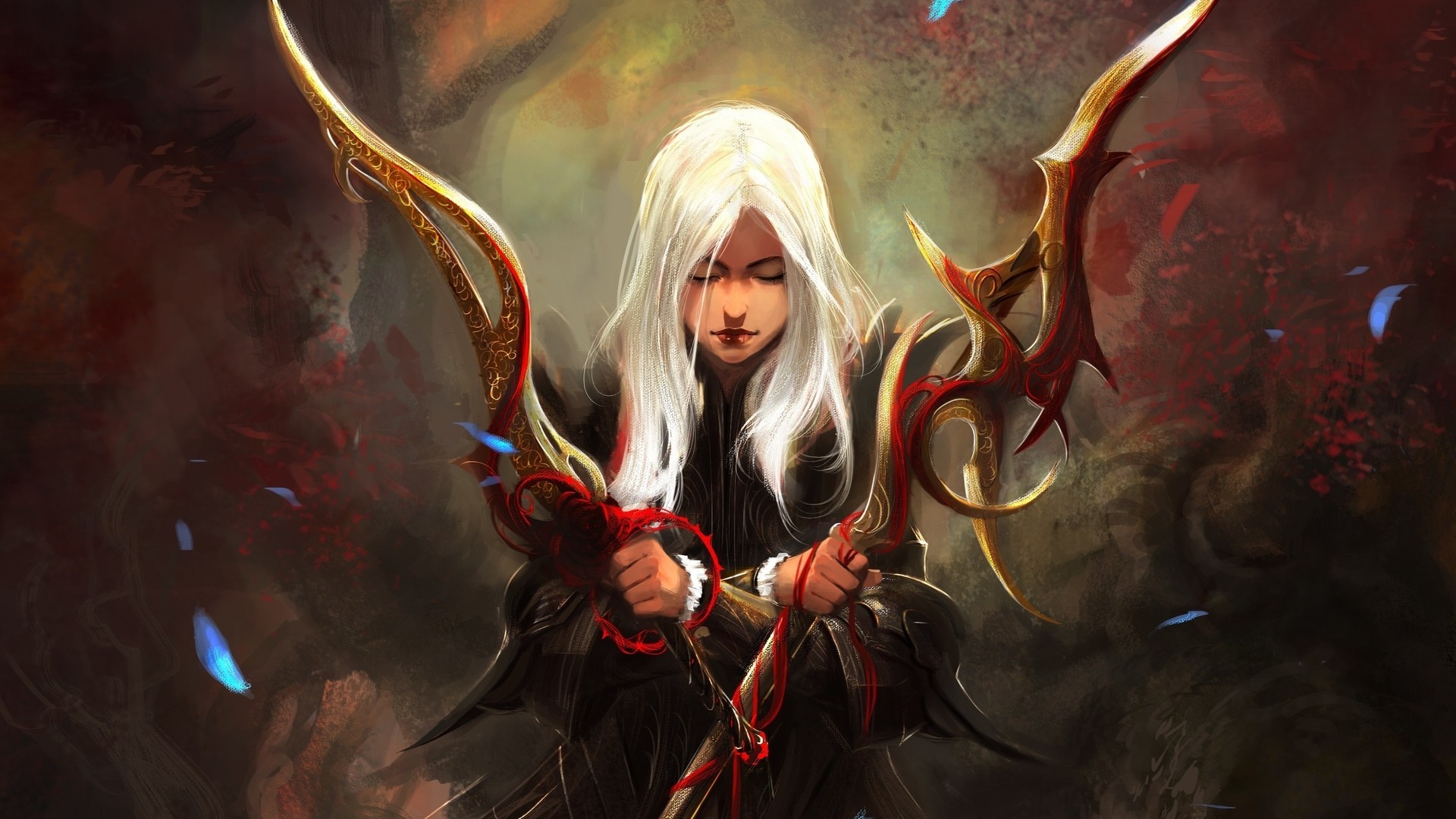 women, Warrior, Fantasy Art, Fantasy Weapons, Blonde, White Hair Wallpaper HD / Desktop and Mobile Background