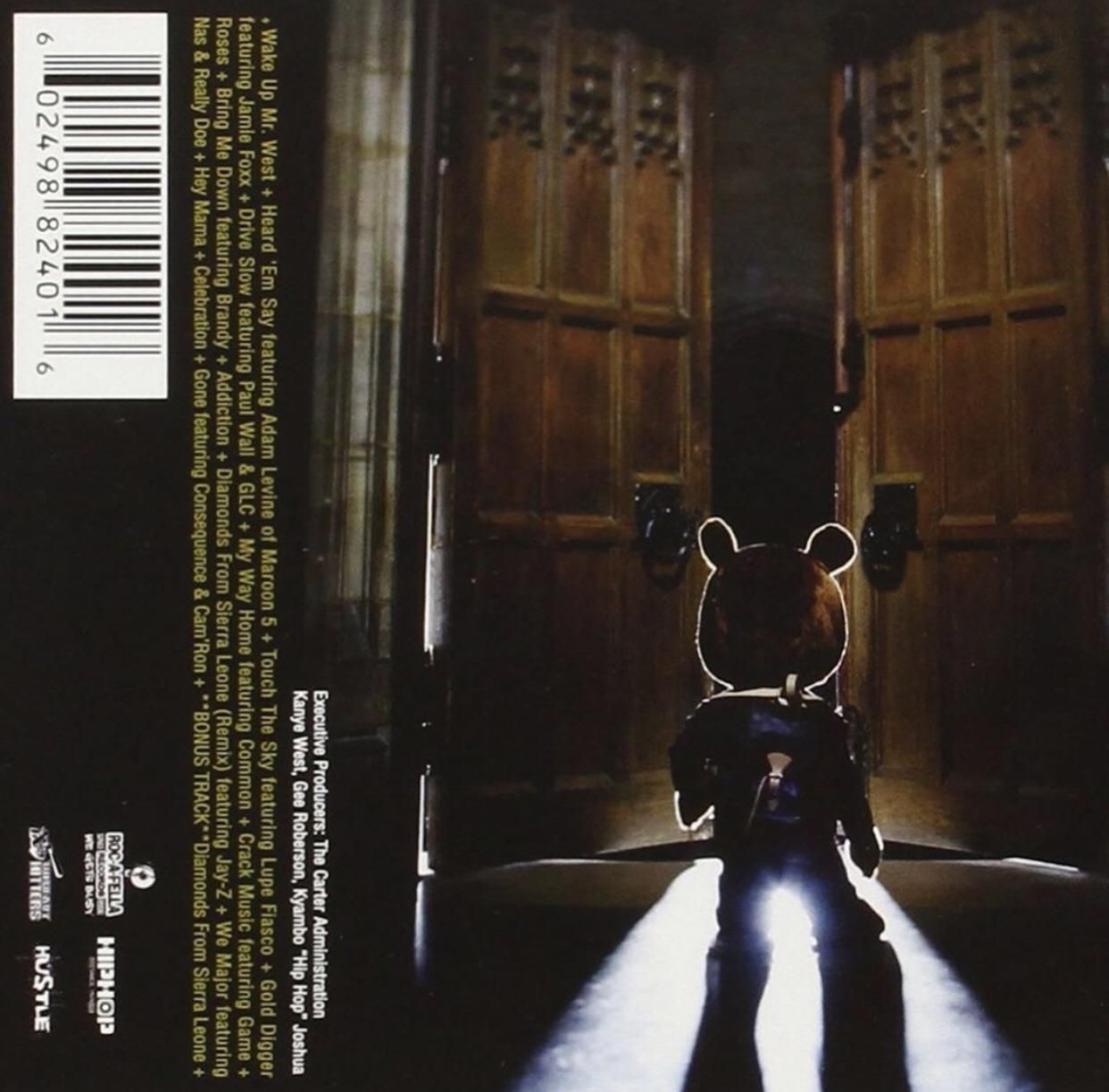 The back of Late Registration album cover. Late registration, Album covers, Event location