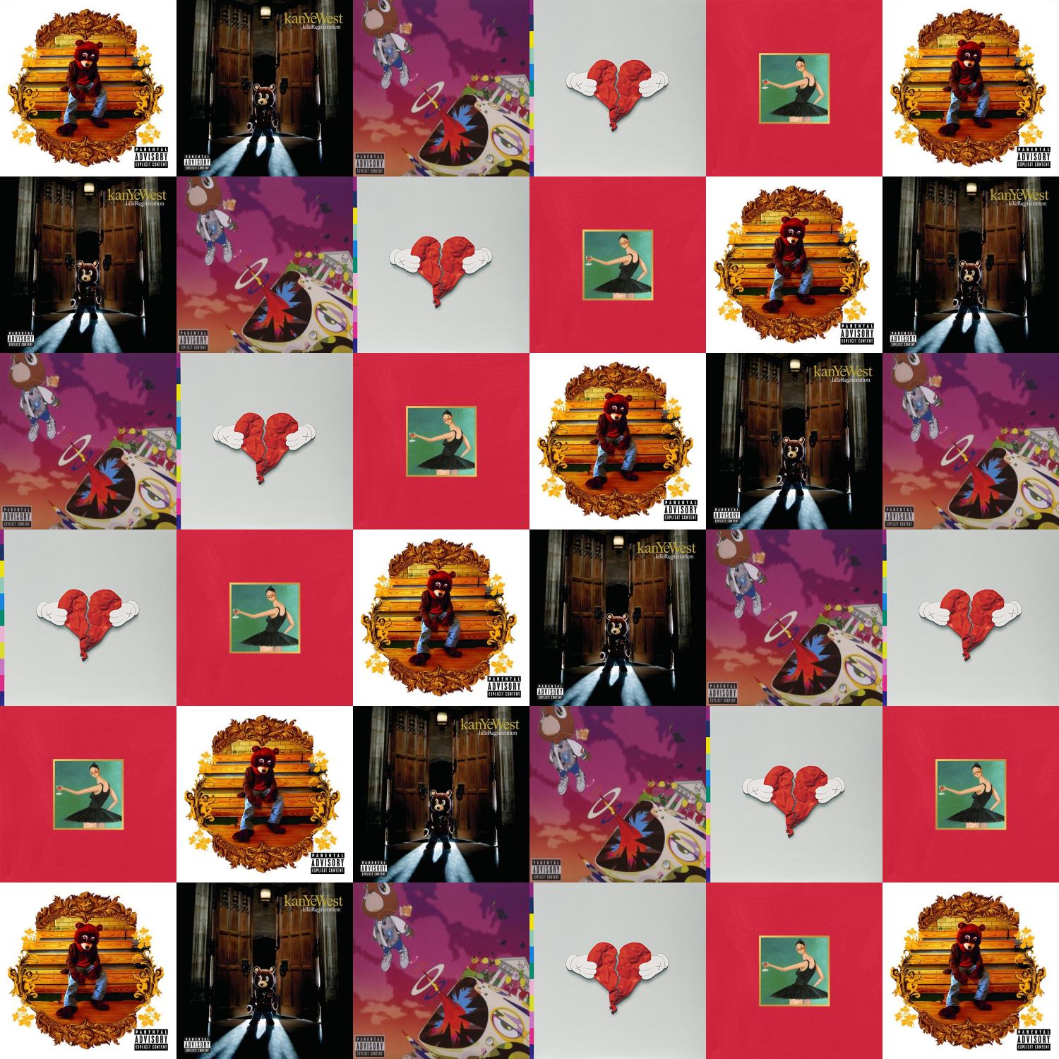 Kanye West College Dropout Late Registration Graduation 808s Wallpaper « Tiled Desktop Wallpaper