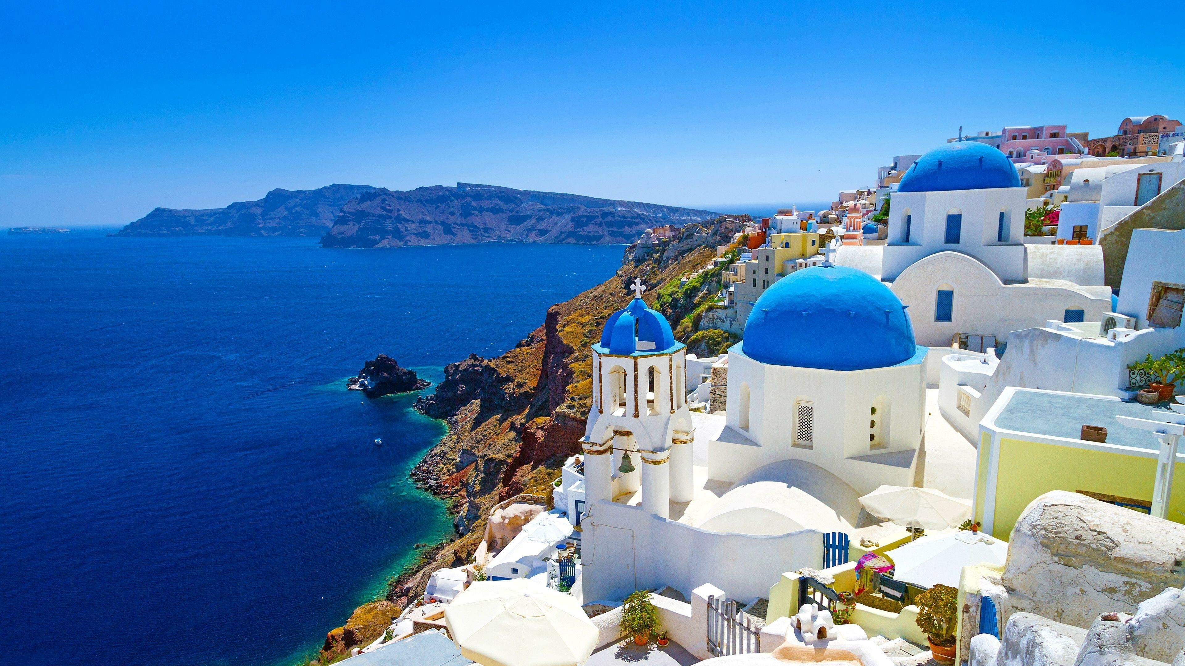 Santorini Greece Wallpaper: HD, 4K, 5K for PC and Mobile. Download free image for iPhone, Android