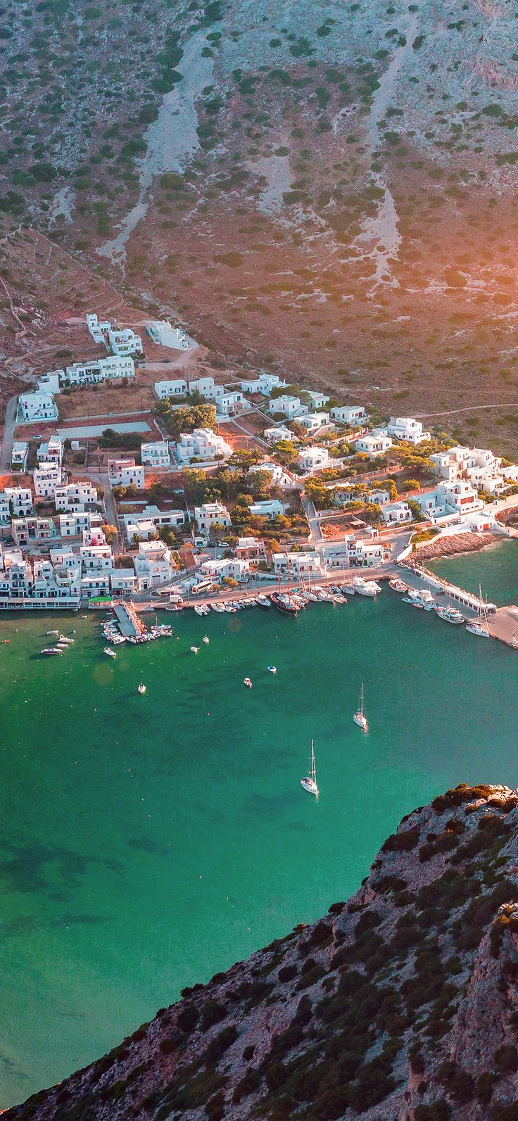 iPhone X wallpaper, greece beach town sea mountain summer vacation flare via iPhoneXpapers.com. Wallpaper Magazine Your daily source of best wallpaper around the world
