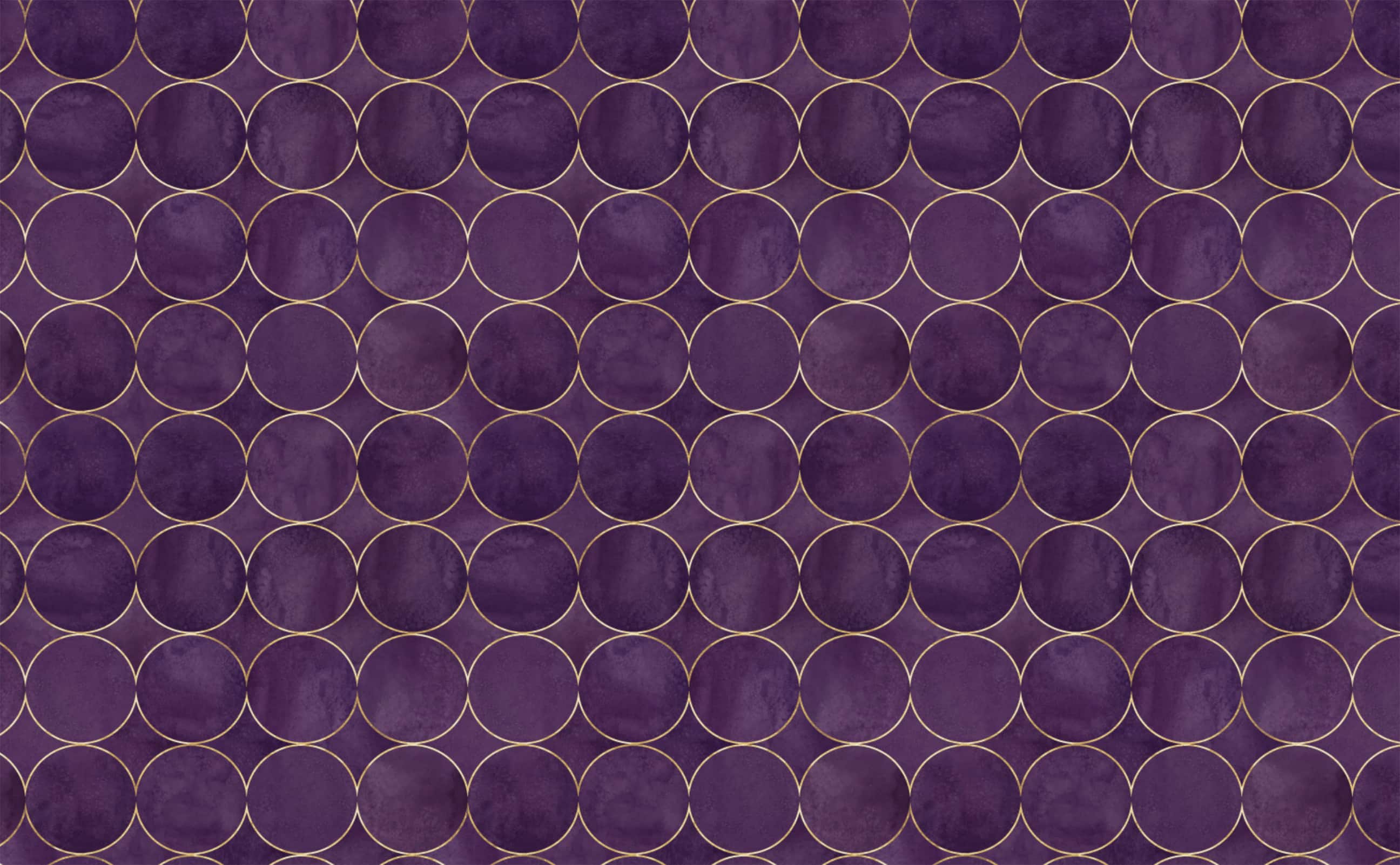 Wine Purple Watercolor with Gold Bohemian Pattern Wallpaper for Walls
