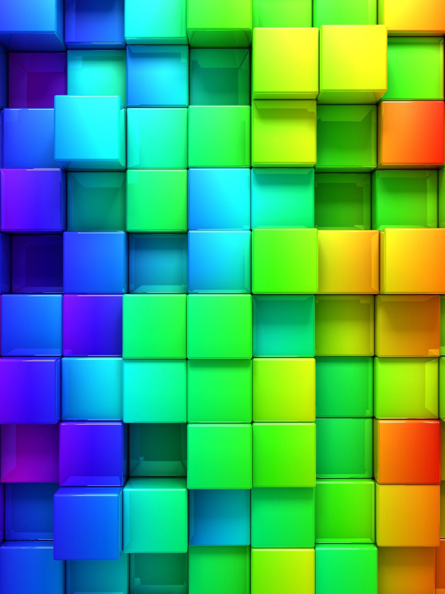 Rendering Cubes Background Color Wallpaper - [1536x2048]