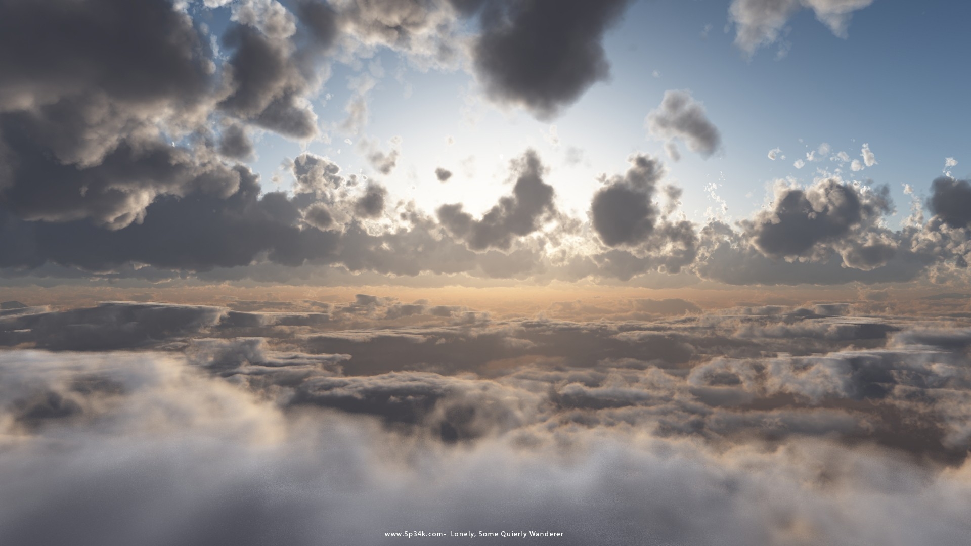 clouds landscapes lonely realistic render 3D vue rendering eon skies 1920x1080 wallpaper High Quality Wallpaper, High Definition Wallpaper