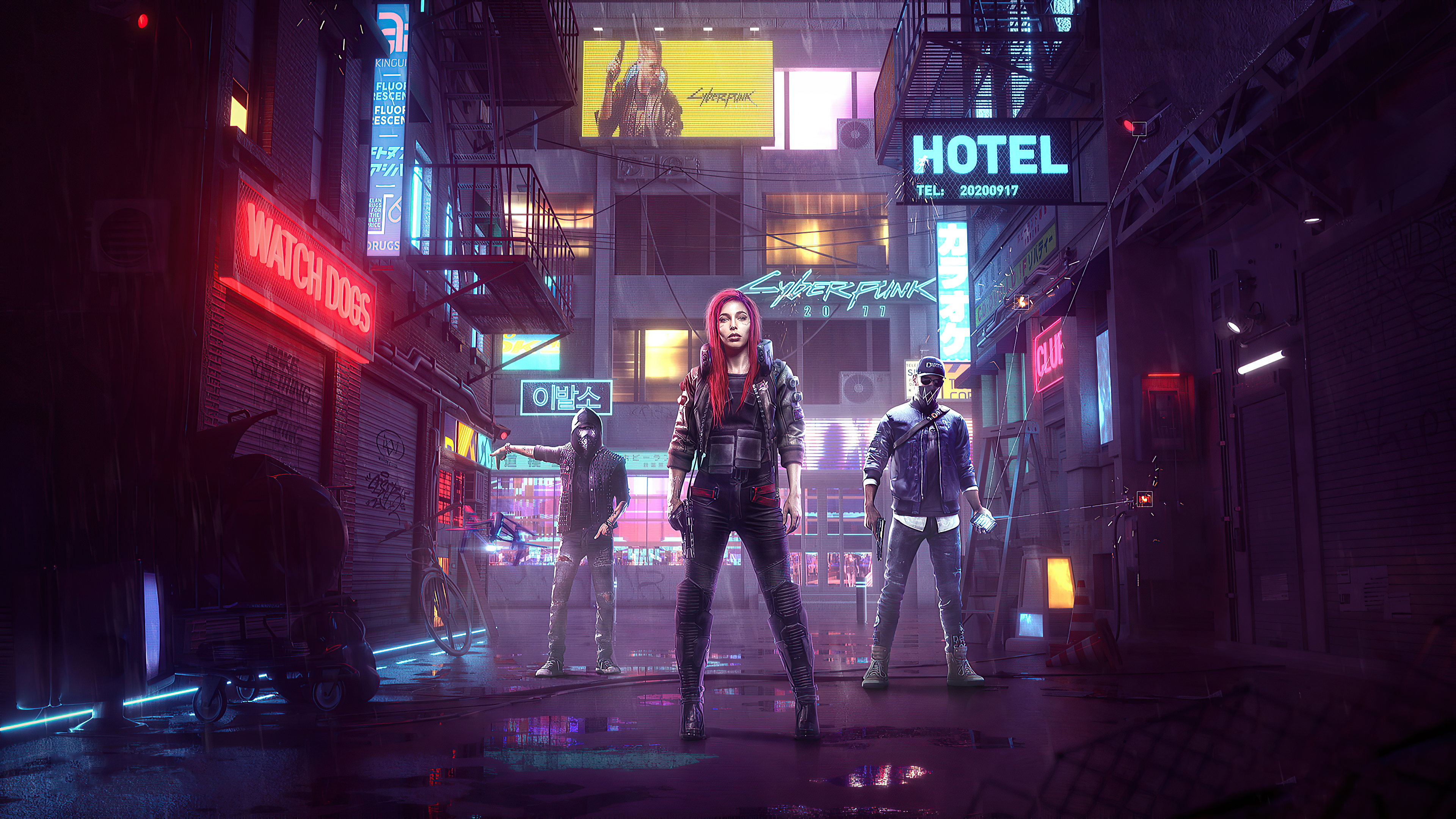 1920x1080 Cyberpunk Neon City Laptop Full HD 1080P ,HD 4k