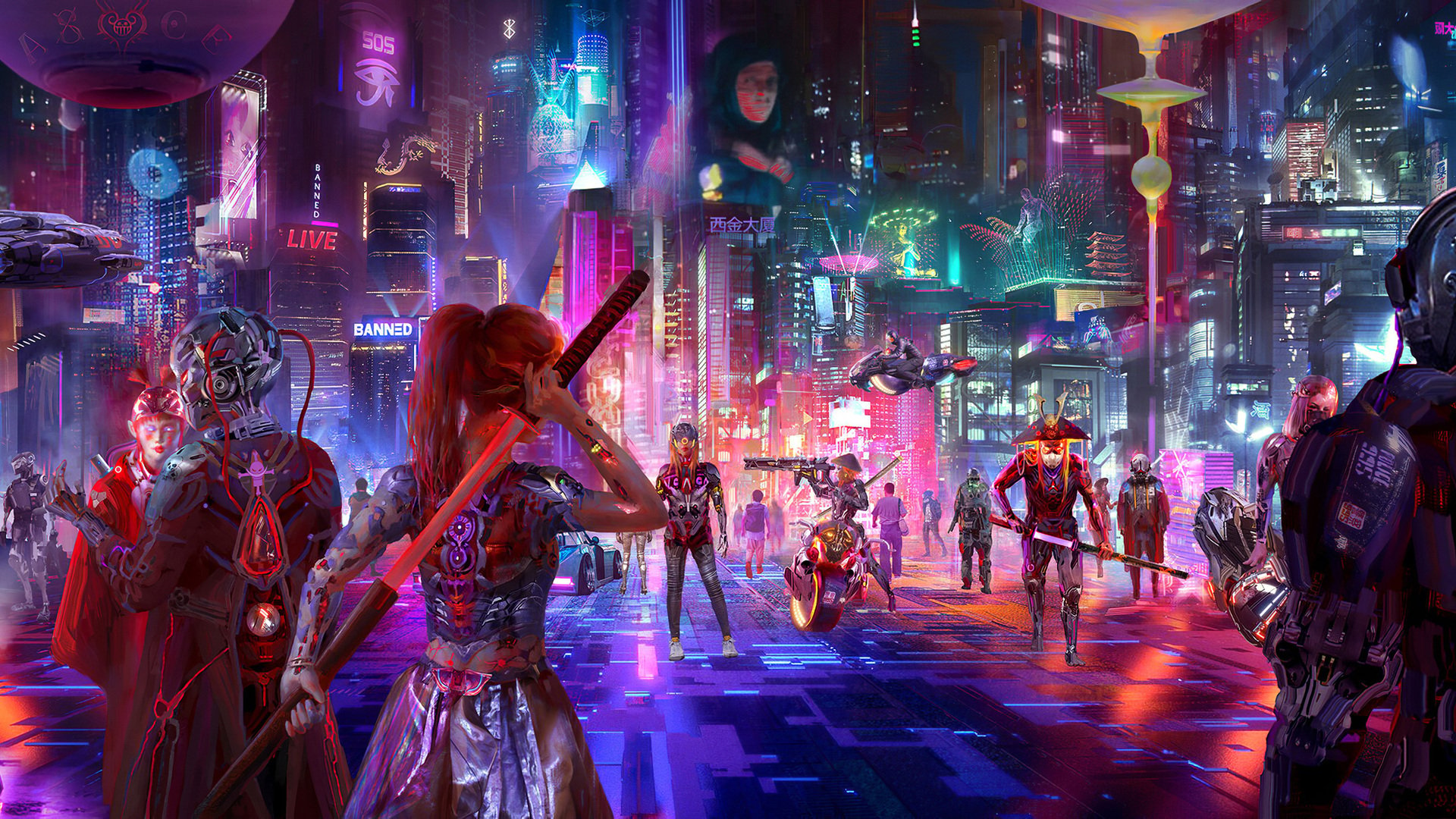 Wallpaper fhd cyberpunk фото 87