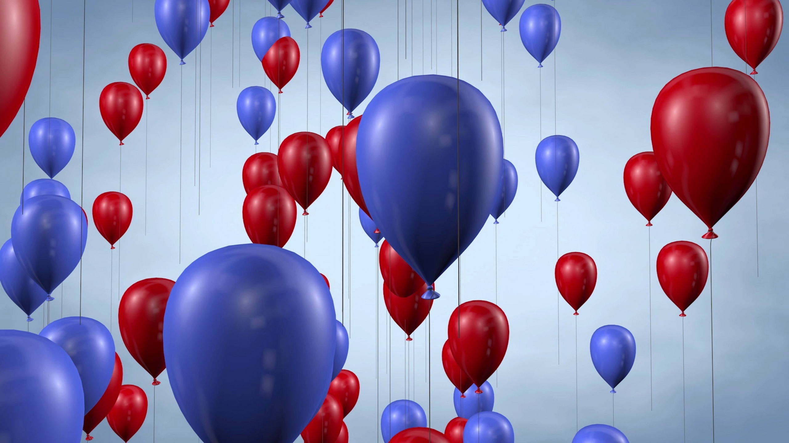 Download 2560x1440 wallpaper blue & red, balloons, dual wide, widescreen 16:9, widescreen, 2560x1440 HD image, background, 18037