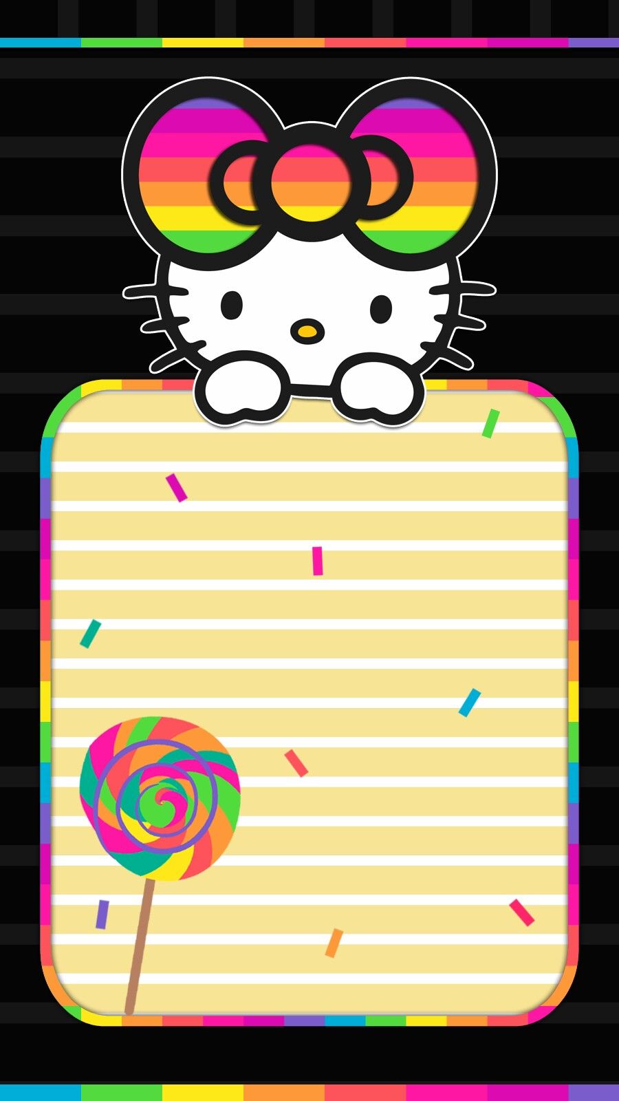 hello kitty #candy #wallpaper #iphone #android #theme #colorful. Hello kitty wallpaper, Hello kitty picture, Hello kitty