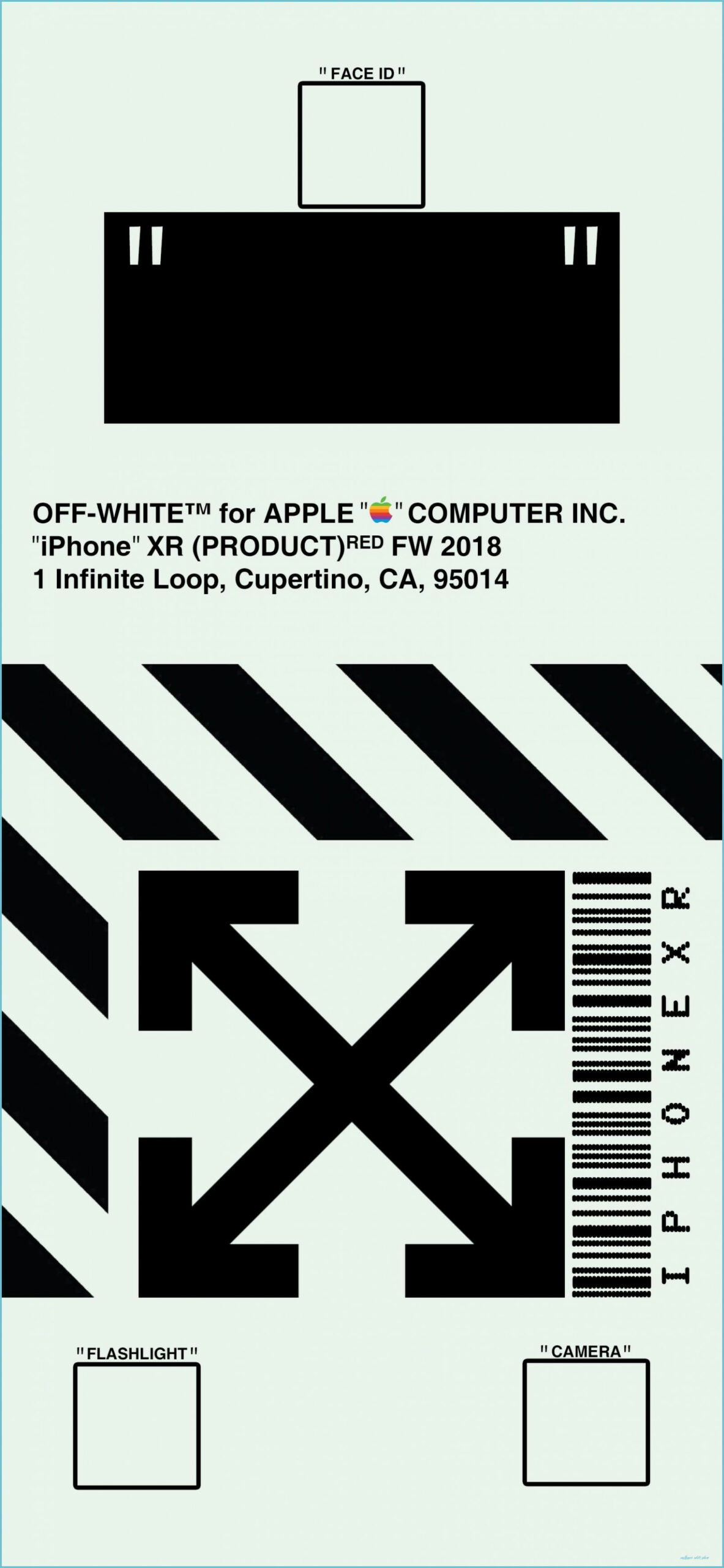 An “Off White” Inspired Wallpaper Optimized For The IPhone XR White IPhone