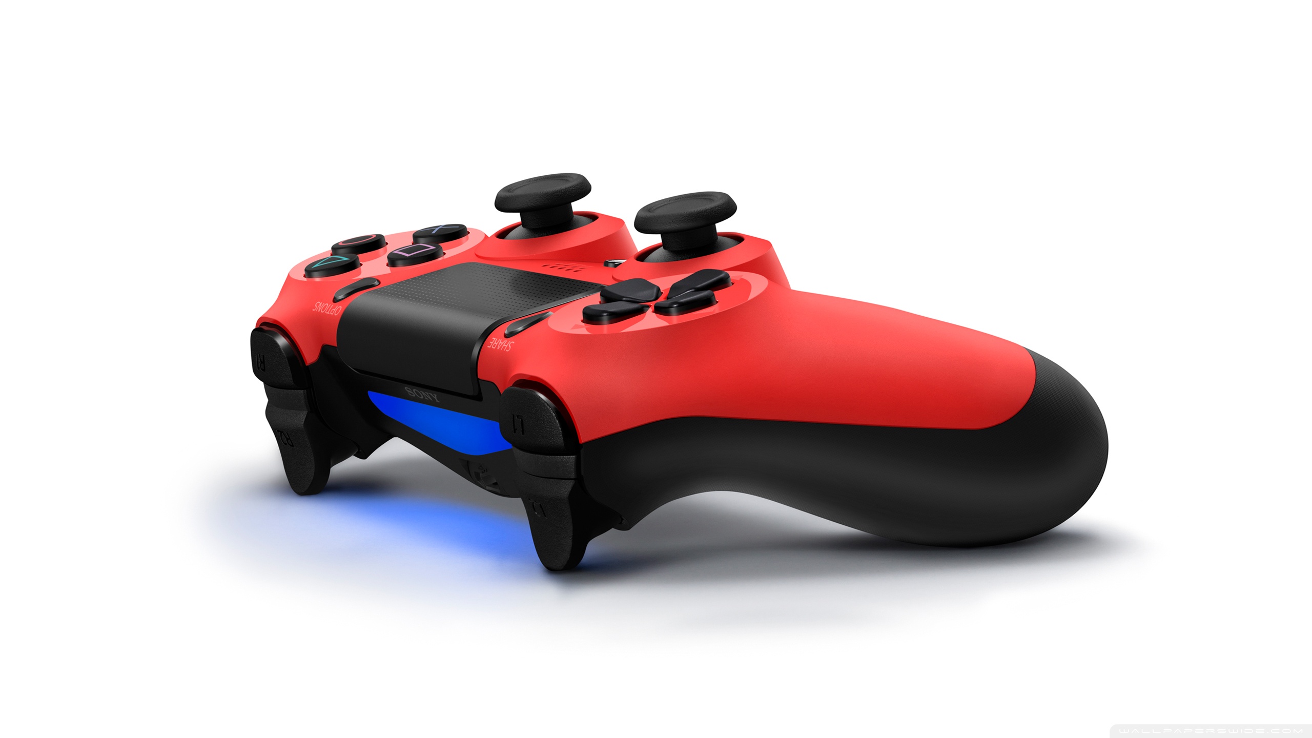 Red Dualshock 4 Ultra HD Desktop Background Wallpaper for: Tablet