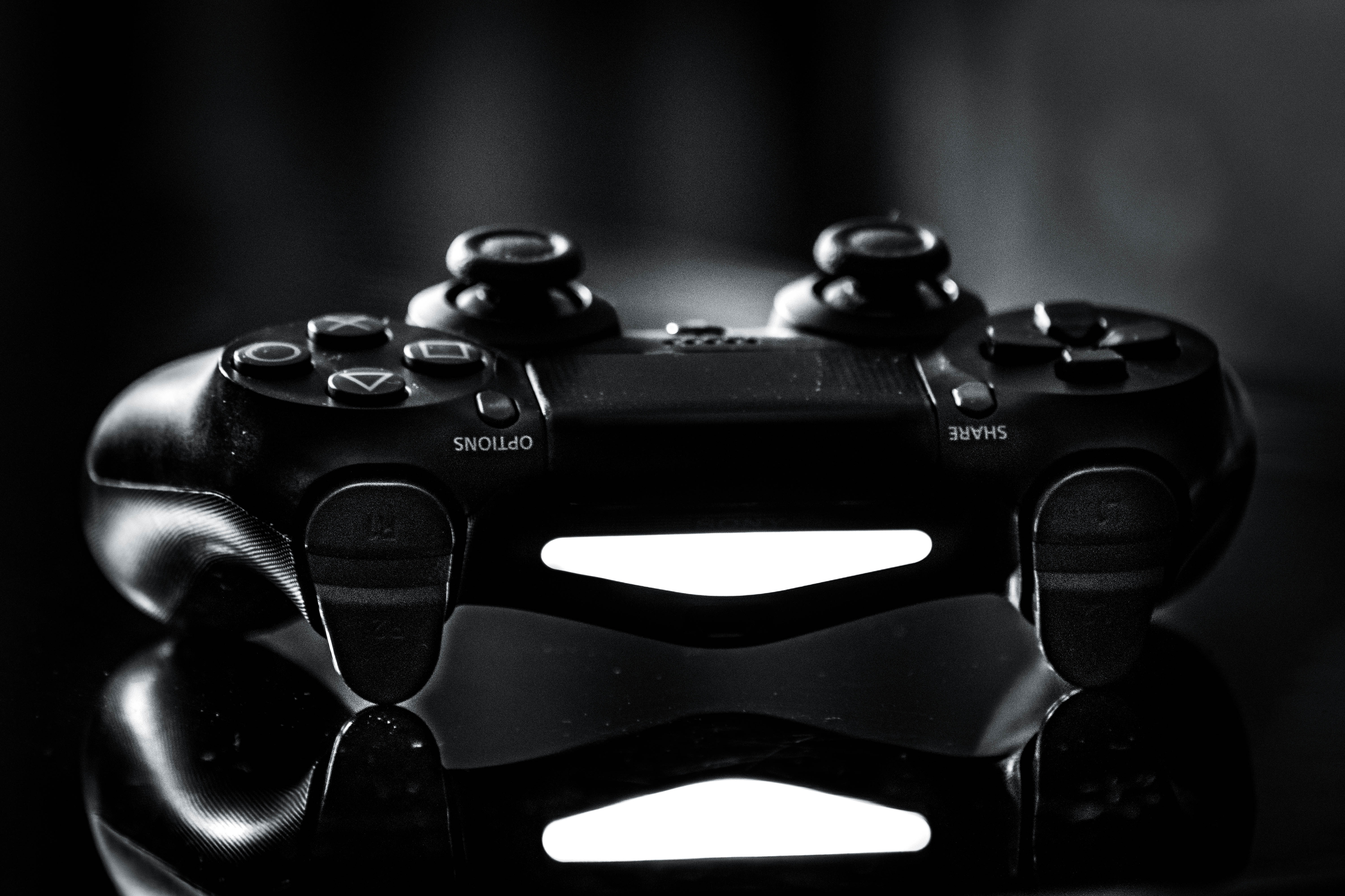 Game Gear Controller Low Saturation Monochrome PlayStation 4 DualShock 4 Wallpaper:6000x4000
