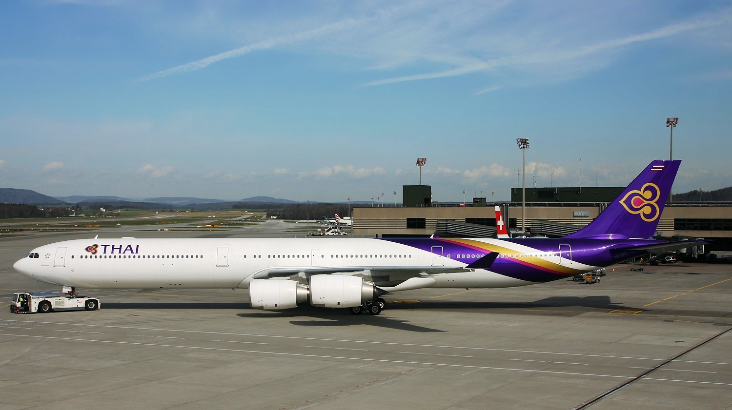 Background Wallpaper: Airbus A340 600 Of Thai Airways Aircraft Wallpaper 1788