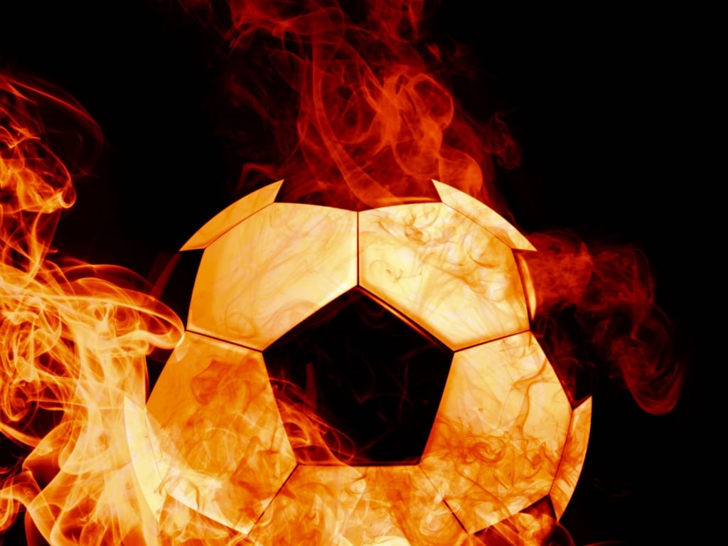 Desktop wallpaper fire ball, sports, football, photohop, HD image, picture, background, 00276f