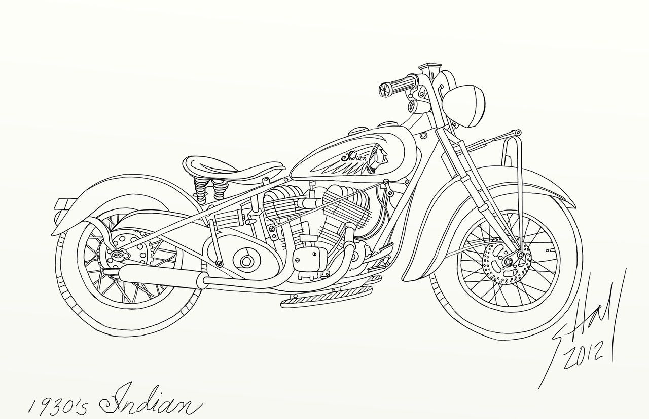 drawing ideas. Motorcycle drawing, Indian motorcycle, Indian motorcycle tattoo
