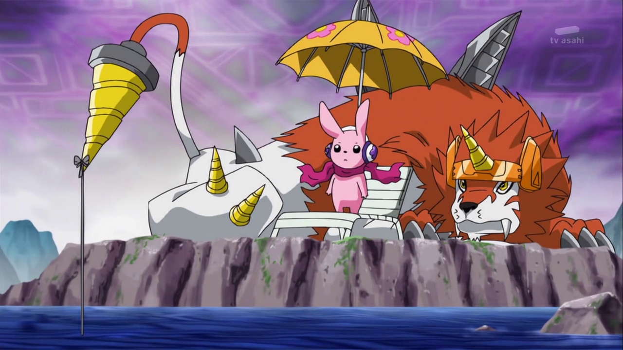 Screenshot of Dorulumon from Digimon Fusion. Digimon fusion, Anime, Digimon tamers