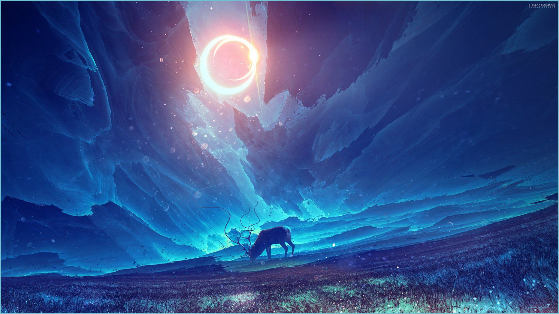 Horn Anime Sky Blue Moon Animal Wallpaper 10x10 10 Sky Wallpaper HD