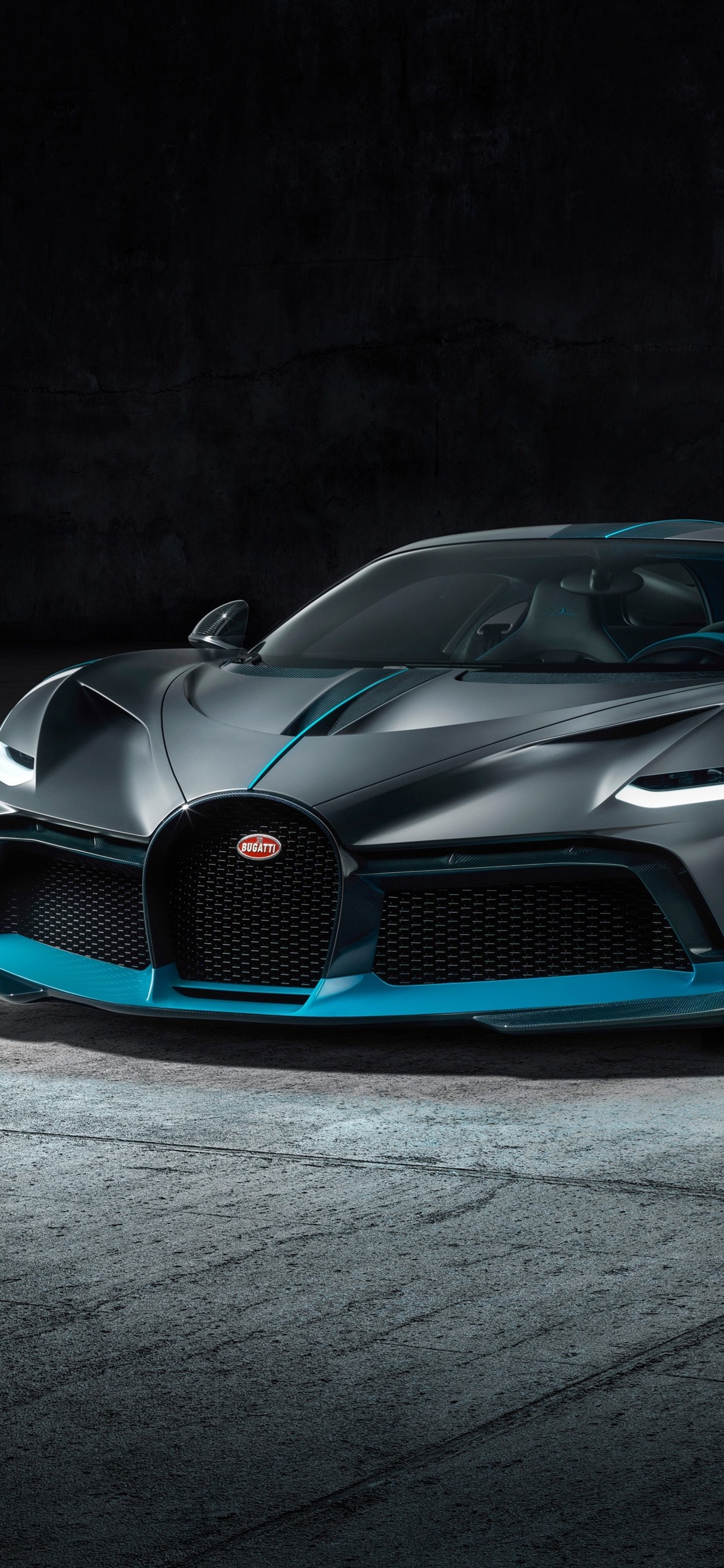 iPhone Wallpaper 2019 Bugatti Divo Black Supercar Front