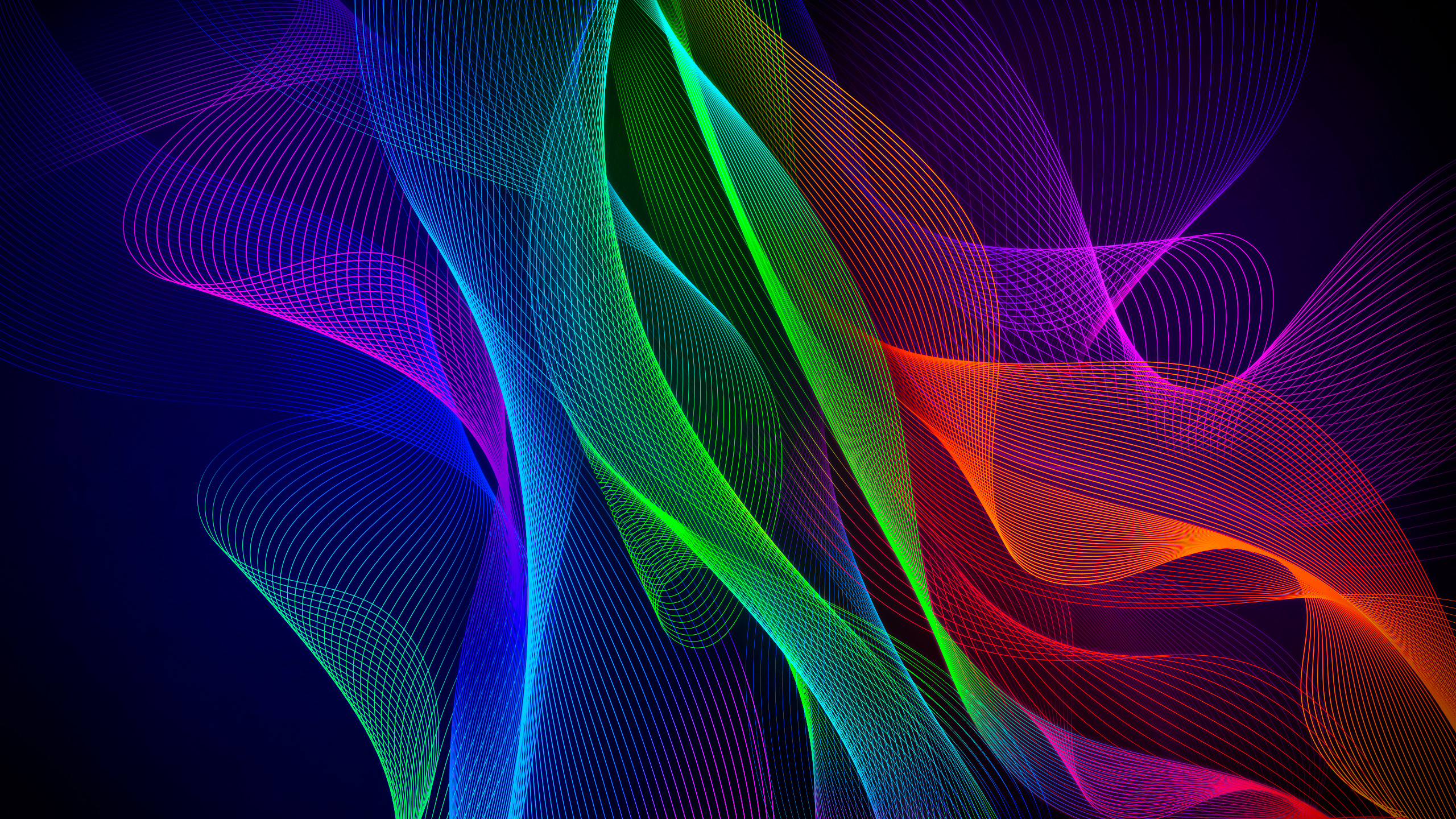 Multicolored wavy network Desktop wallpaper 600x1024