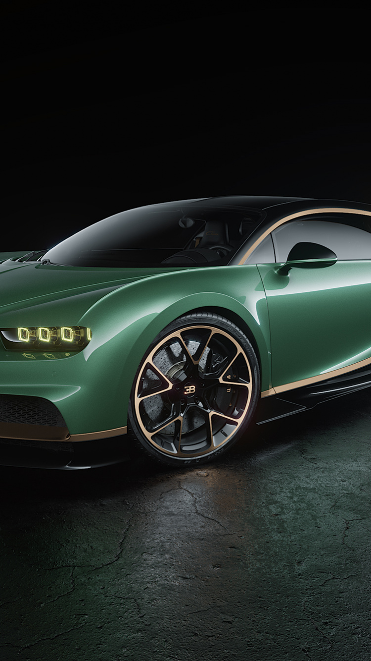 Green Bugatti HD Wallpaper For iPhone 6 HD Wallpaper