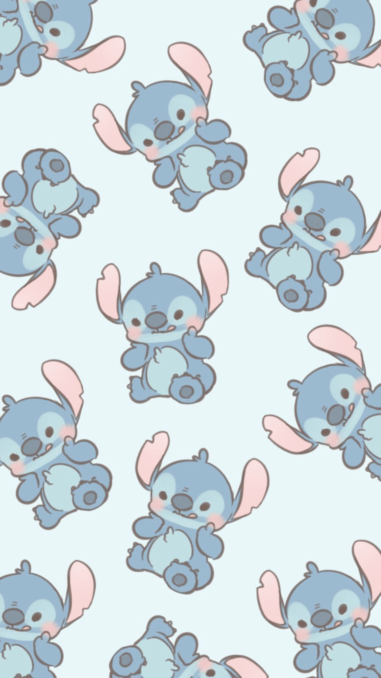 Download Bashful Kawaii Stitch Wallpaper