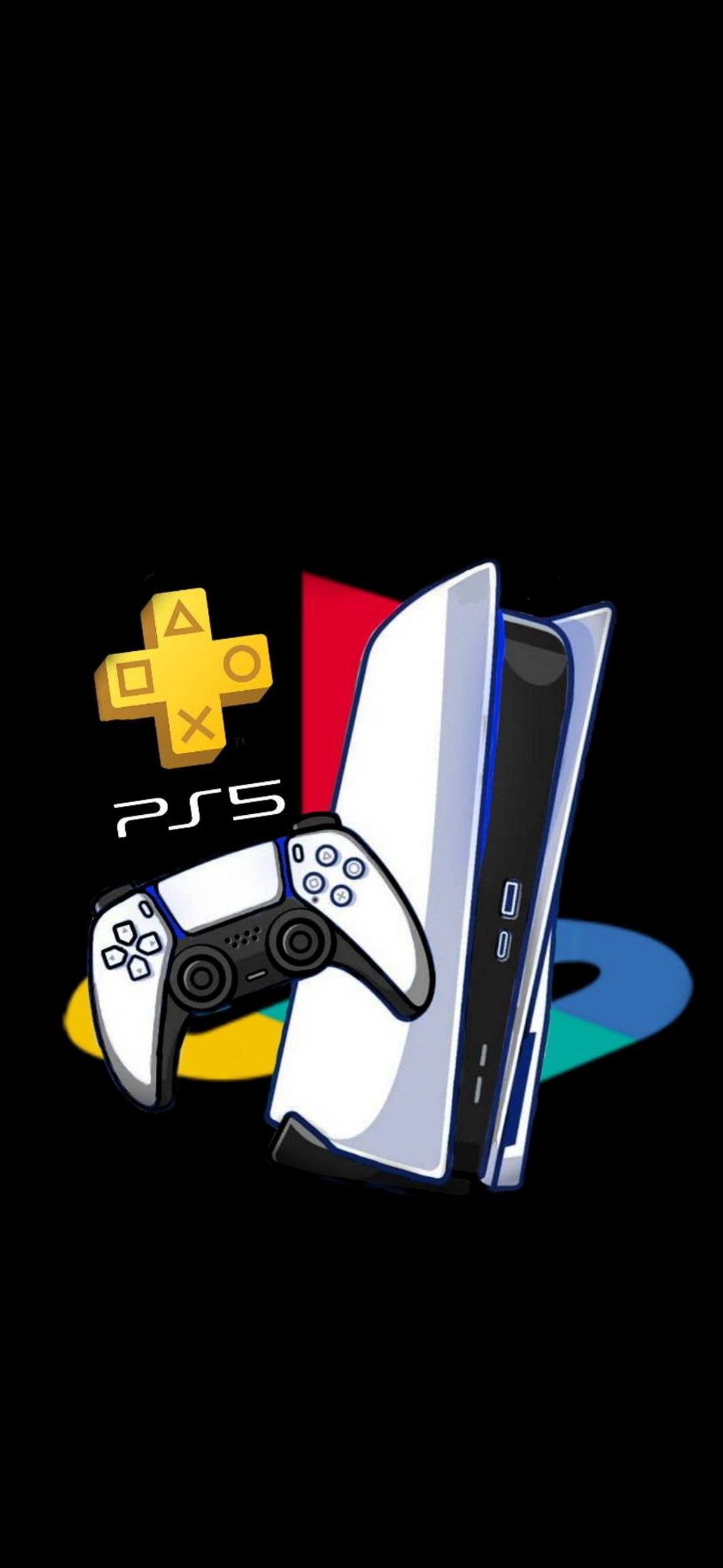 PlayStation 5 AMOLED Wallpaper 1080×2340. Game wallpaper iphone, Cartoon wallpaper iphone, Playstation 5