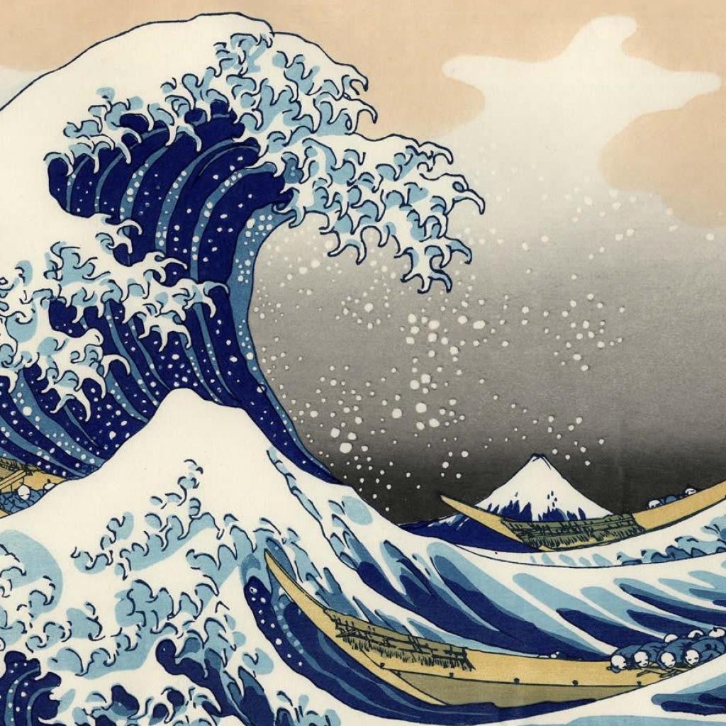 Free download Japanese Waves ipad wallpaper [1024x1024] for your Desktop, Mobile & Tablet. Explore Japanese Wave Wallpaper. Sound Wave Wallpaper, Japanese Wallpaper, Wave Wallpaper