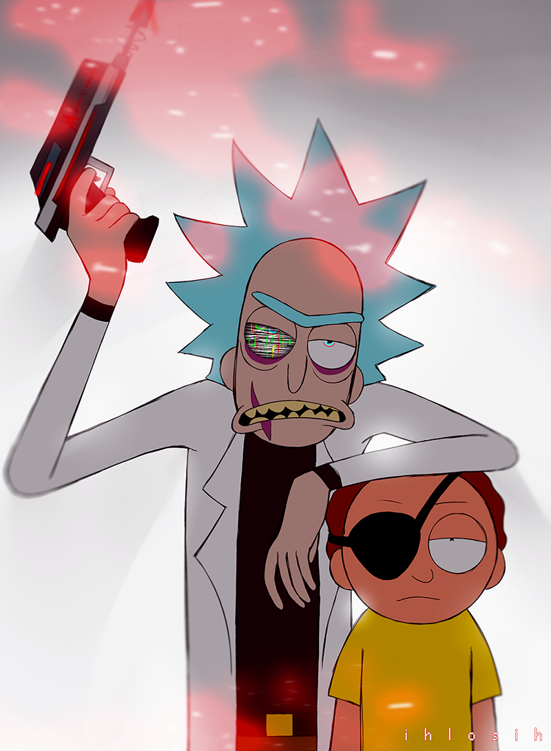 Evil Rick /Morty ((Rick and Morty)) What do you think about this beautiful photo? Please mak. Rick and morty drawing, Rick and morty tattoo, Rick and morty poster