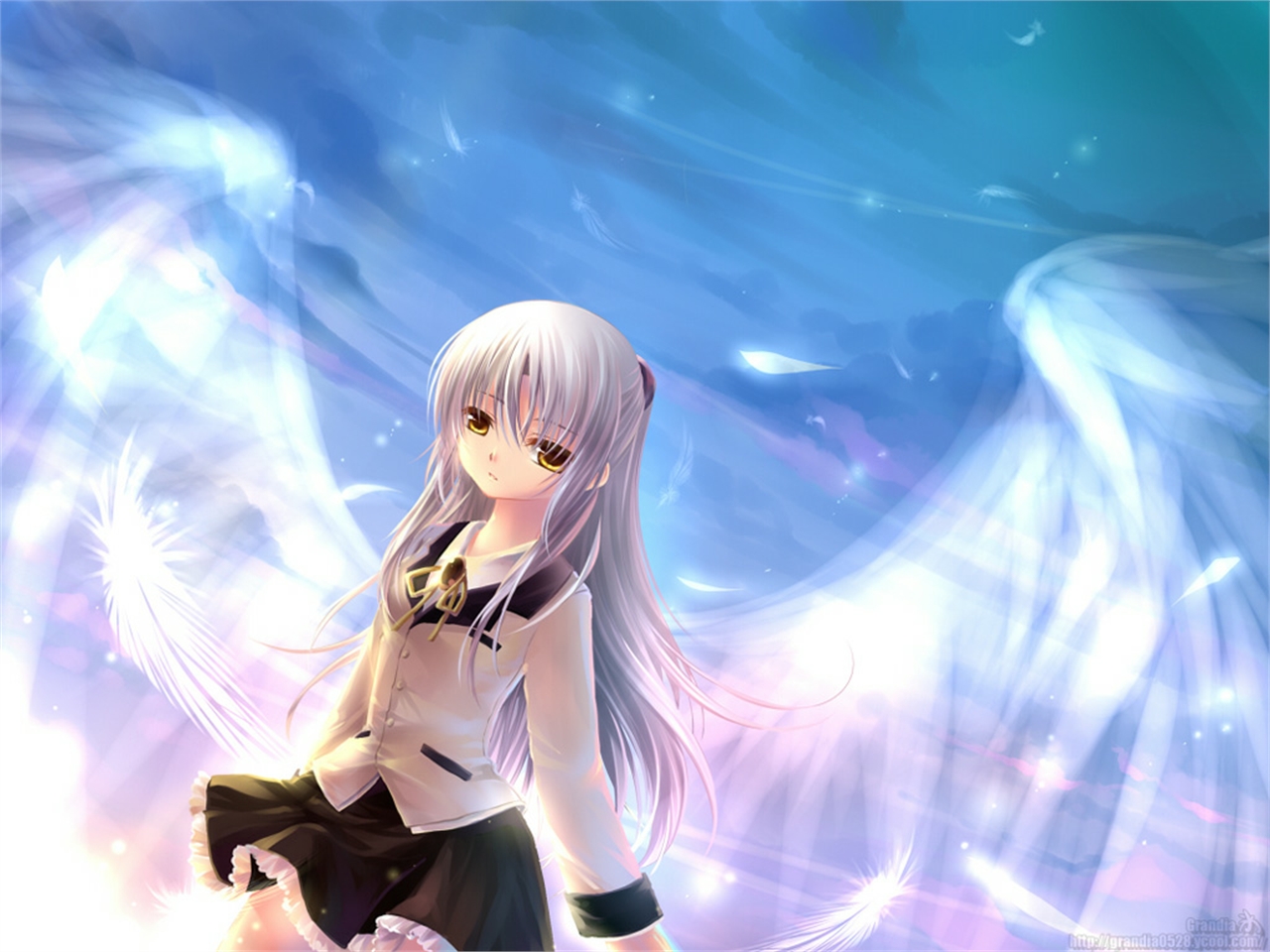 Download wallpaper from anime Angel Beats! with tags: Windows XP, Kanade Tachibana