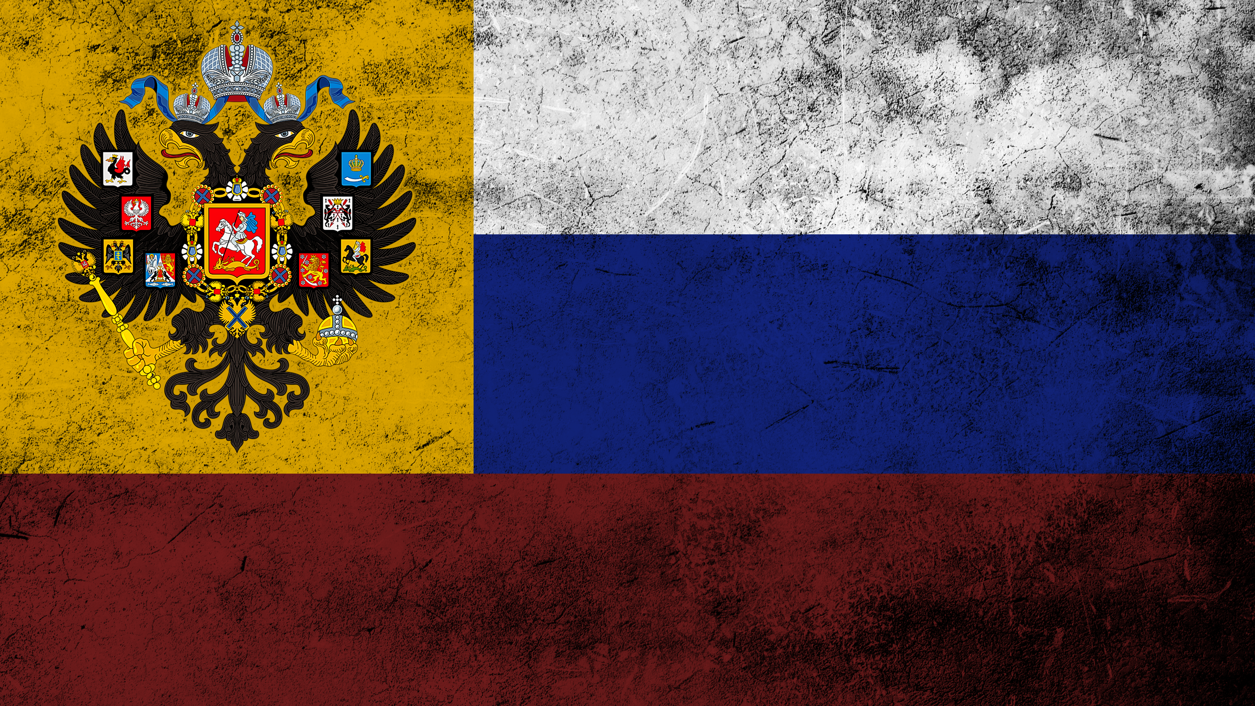 Wallpaper, flag, Russia, russian empire, grunge 2560x1440