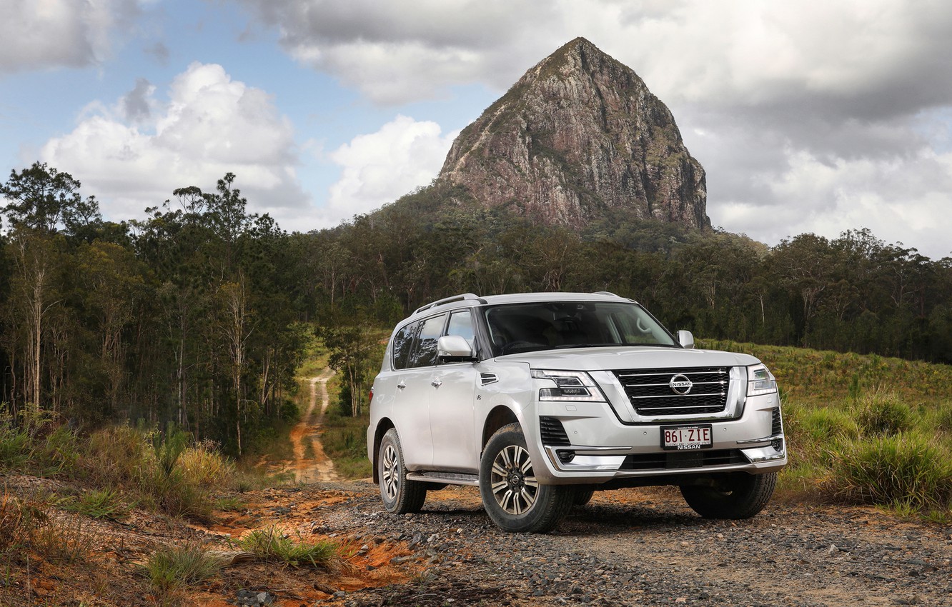 Wallpaper auto, trees, mountains, nature, Nissan, Patrol image for desktop, section nissan