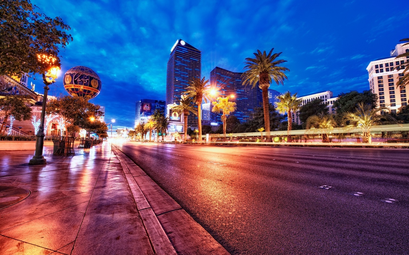 City Road Wallpaper HD Desert, Sunset, Highway Vegas Street Night