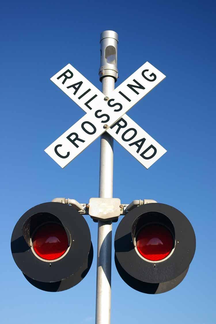 Railroad Crossing Sign Wall Decal