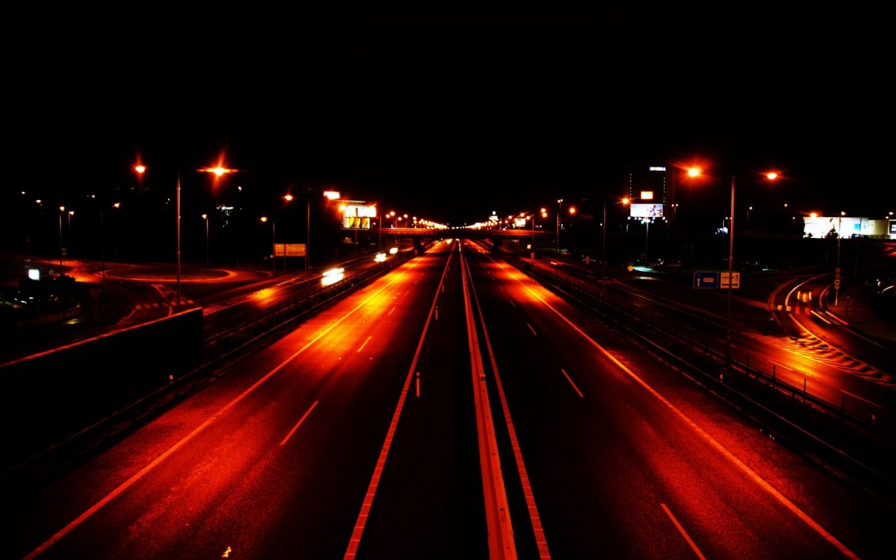 Highway Night, cities wallpaper. Highway Night, cities