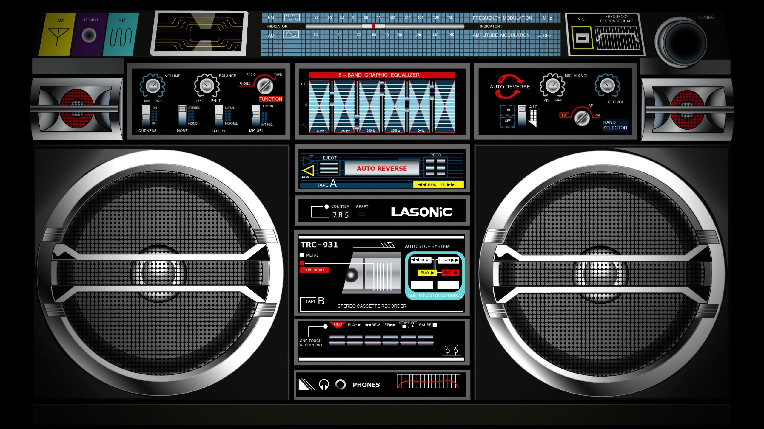 BoomBox Background Wallpaper 68659 2560x1440px