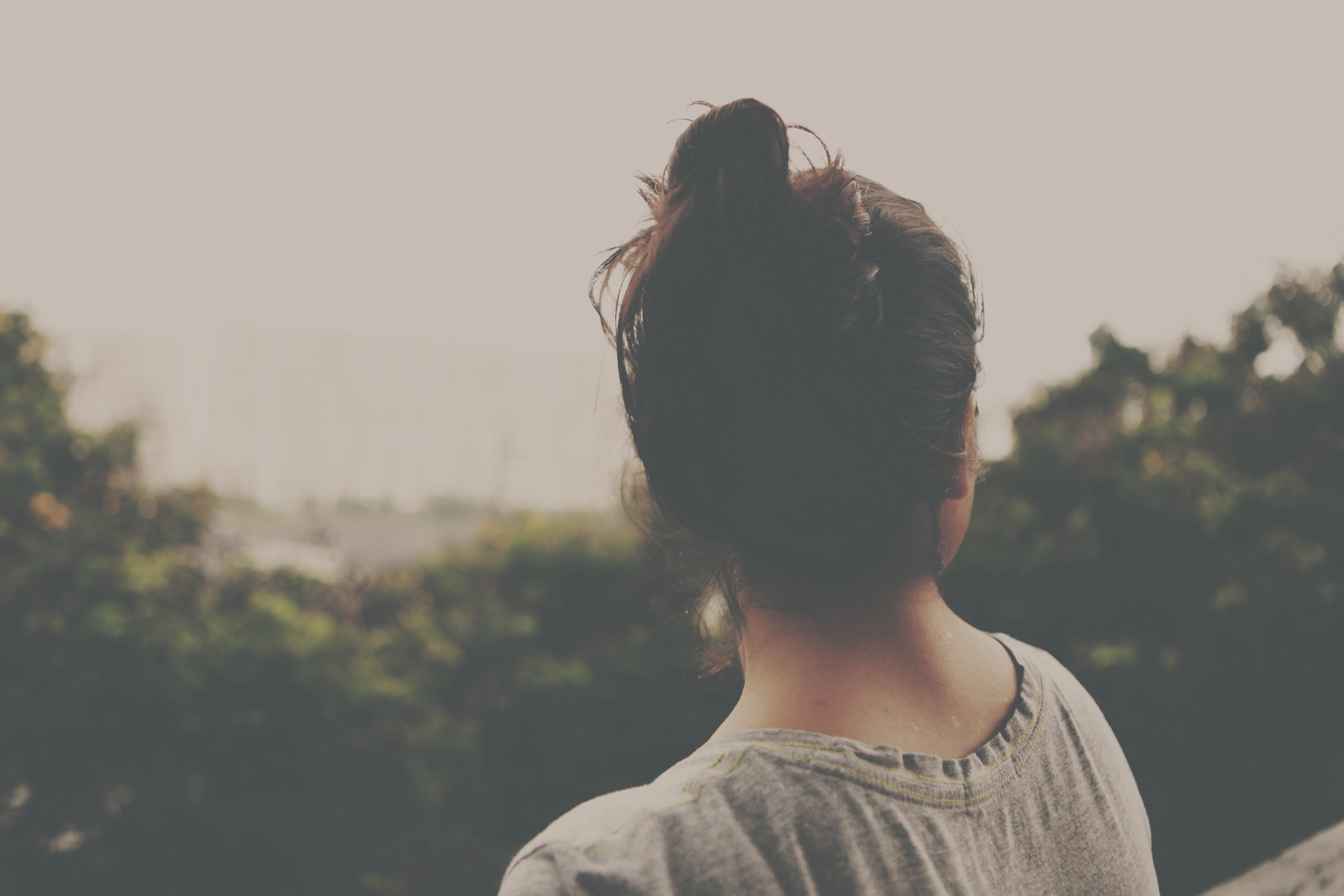 Wallpaper, sunlight, trees, black, nature, brunette, morning, blurred, hair, emotion, Person, faded, romance, behind, girl, beauty, woman, photograph, hairstyle, portrait photography, photo shoot 5616x3744 Wallpaper