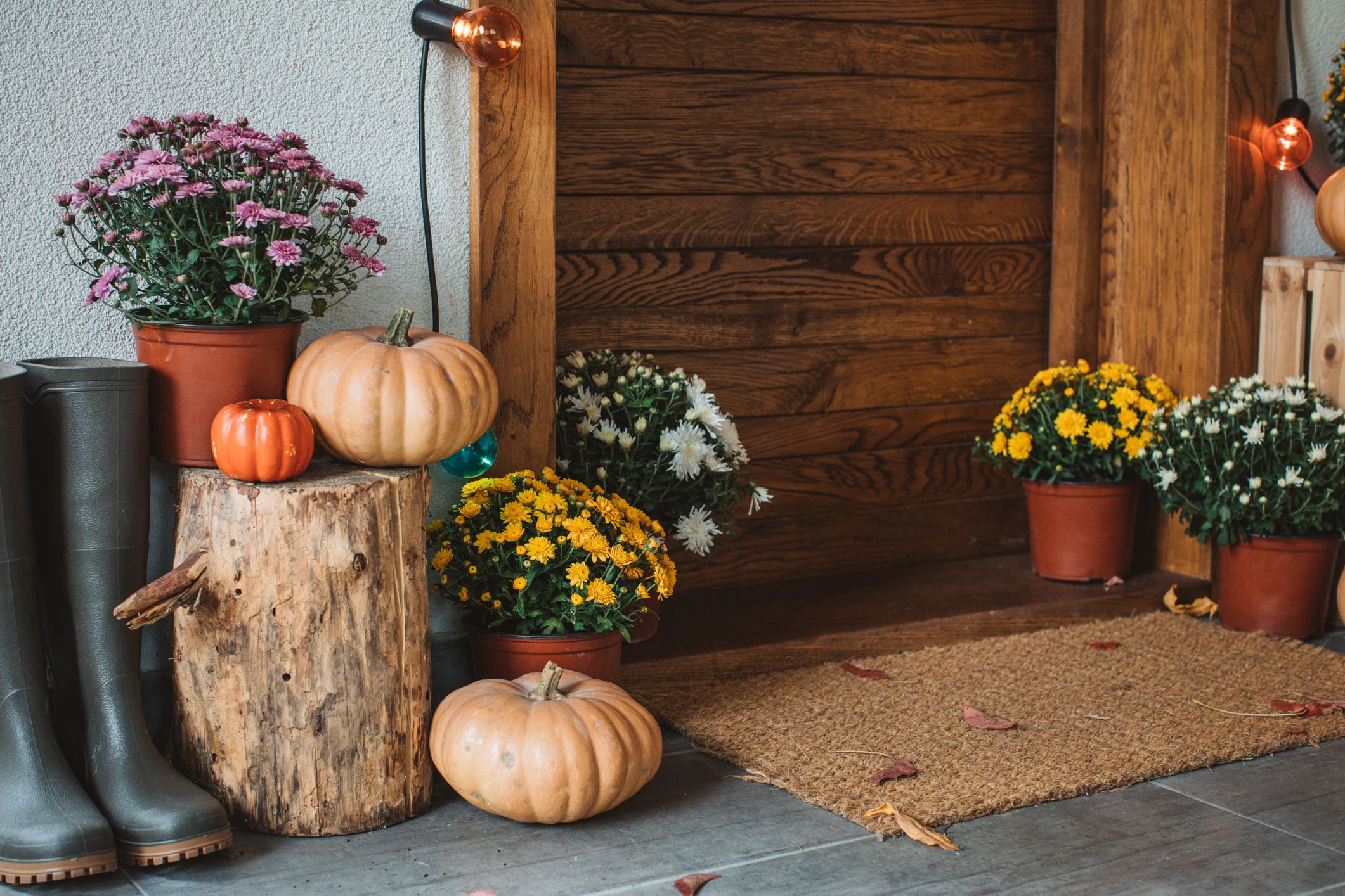Colorful Fall Decorating Ideas for Porches, Patios, and Yards