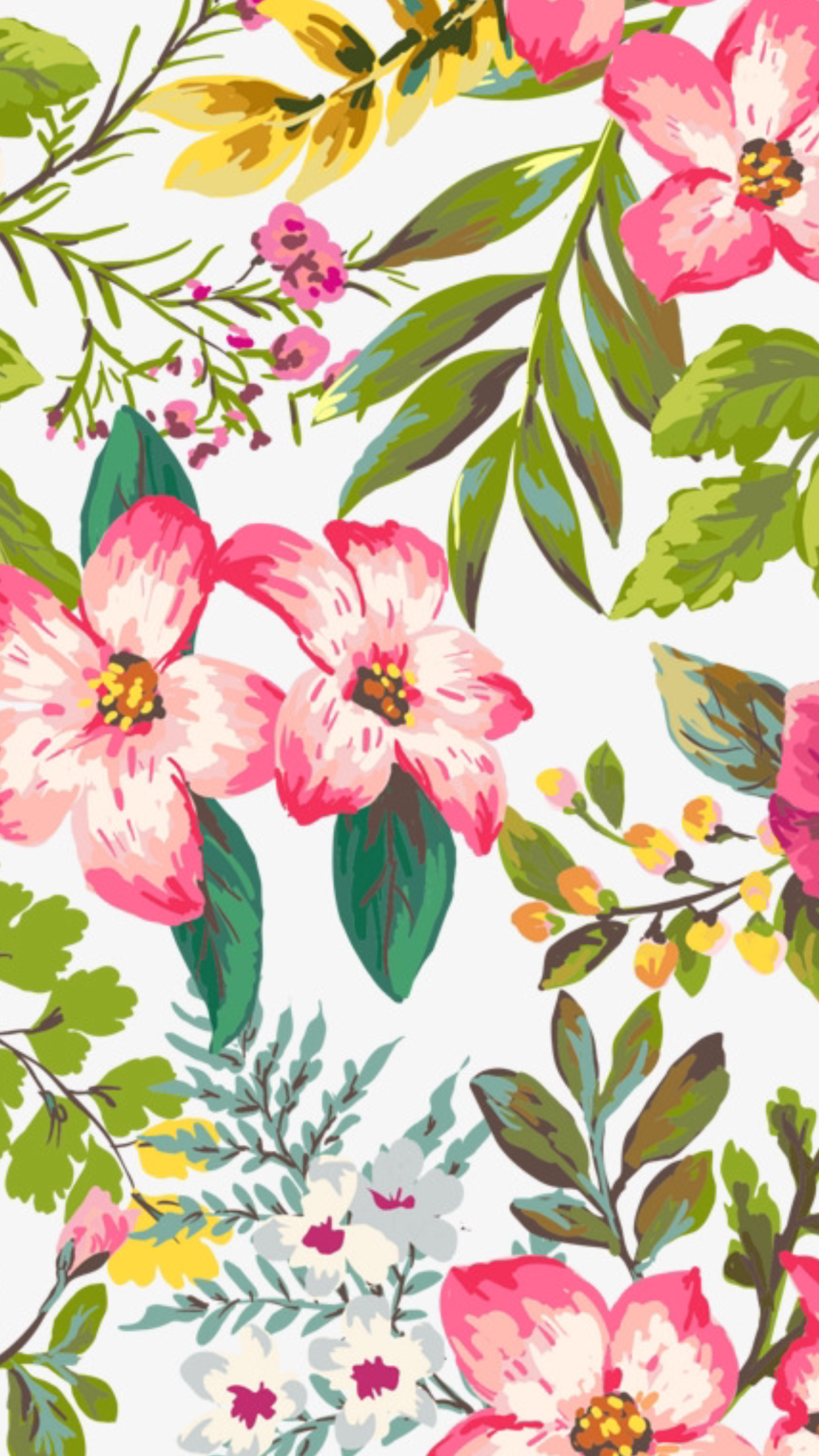 Wallpaper Flowers. Flower wallpaper, Floral wallpaper, Cute summer wallpaper