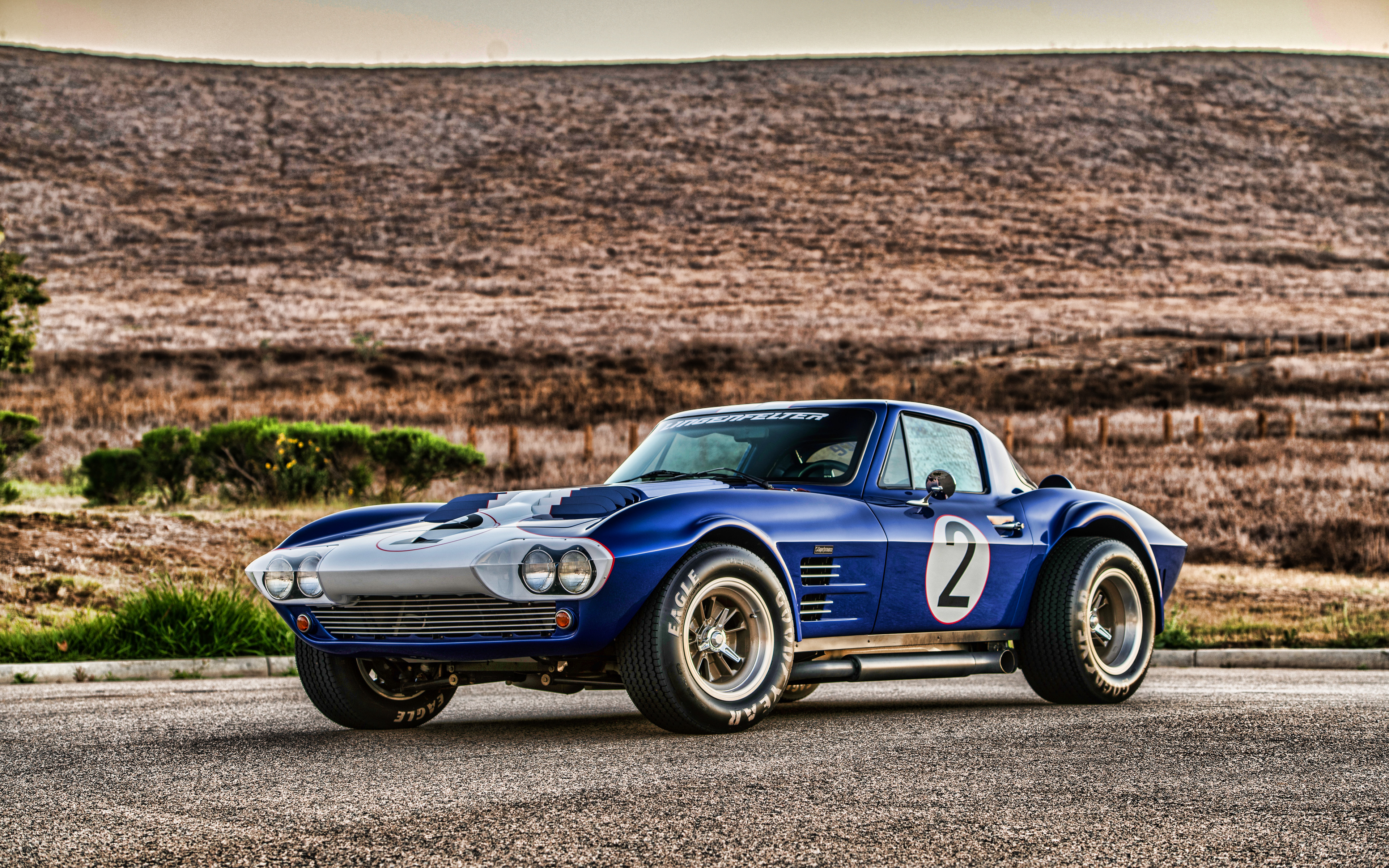 Download wallpaper Corvette Grand Sport, 4k, sportscars, 1963 cars, Superformance, tuning, 1963 Chevrolet Corvette, C2, retro cars, Chevrolet for desktop with resolution 3840x2400. High Quality HD picture wallpaper