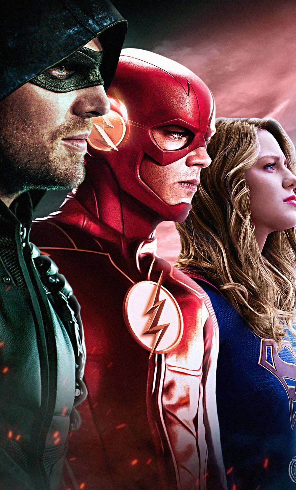 Arrowverse Wallpaper - Supergirl and flash, Dc comics wallpaper, Supergirl
