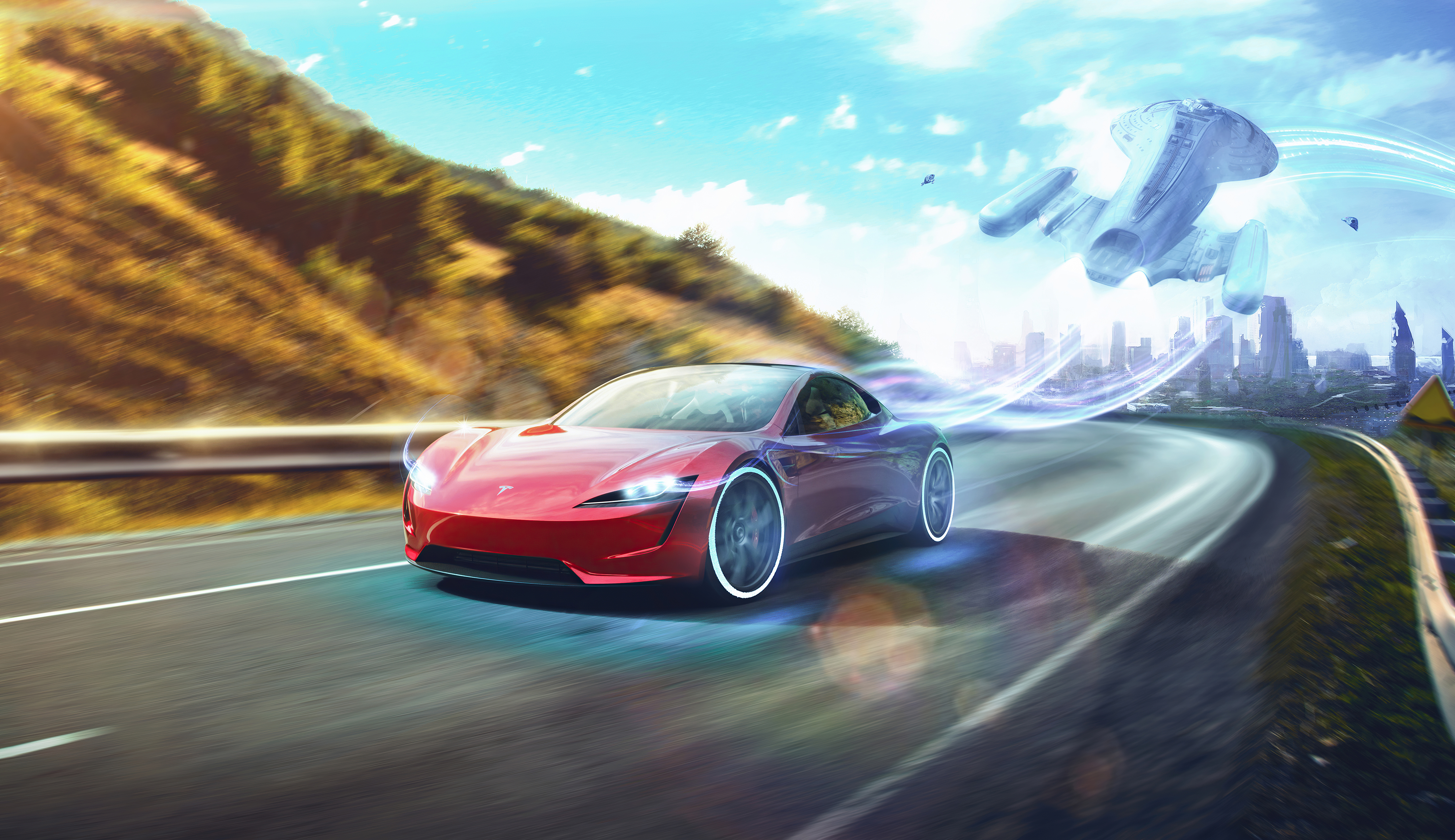 Tesla Roadster Wallpaper 5k Ultra HD