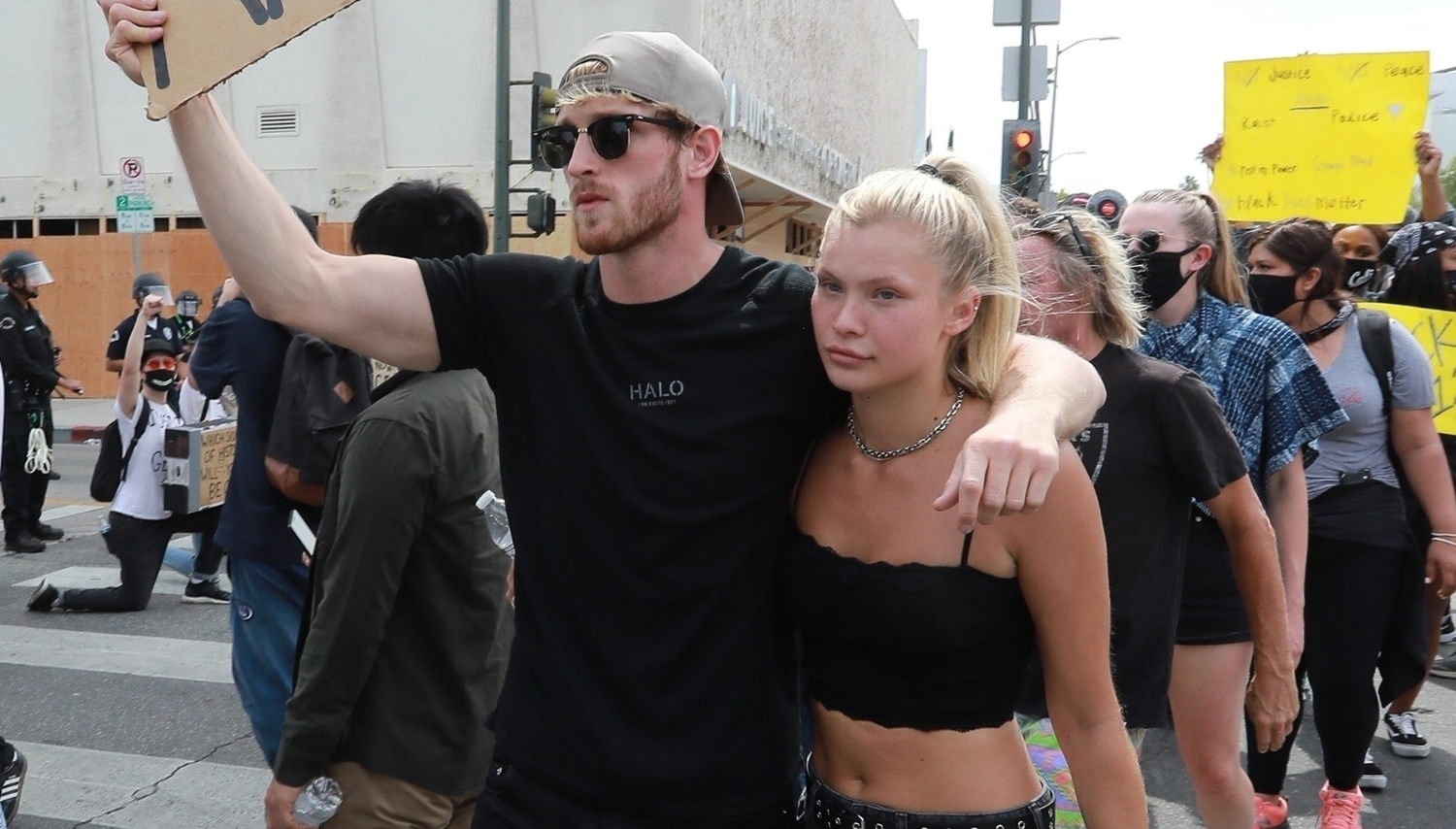 Logan Paul & Girlfriend Josie Canseco Show Their Support at Black Lives Matter Protest News Around The World
