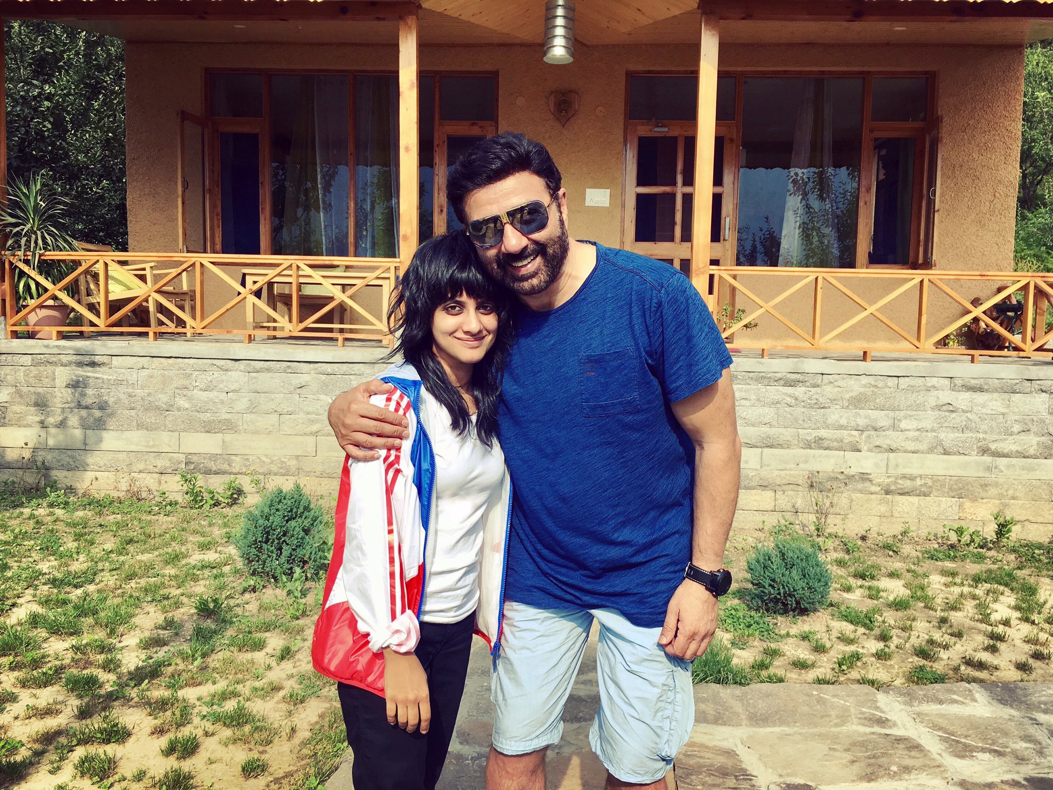 Jasleen Royal Birthday Mr. Deol ! #fanforlife #workdiaries #SunnyDeol !