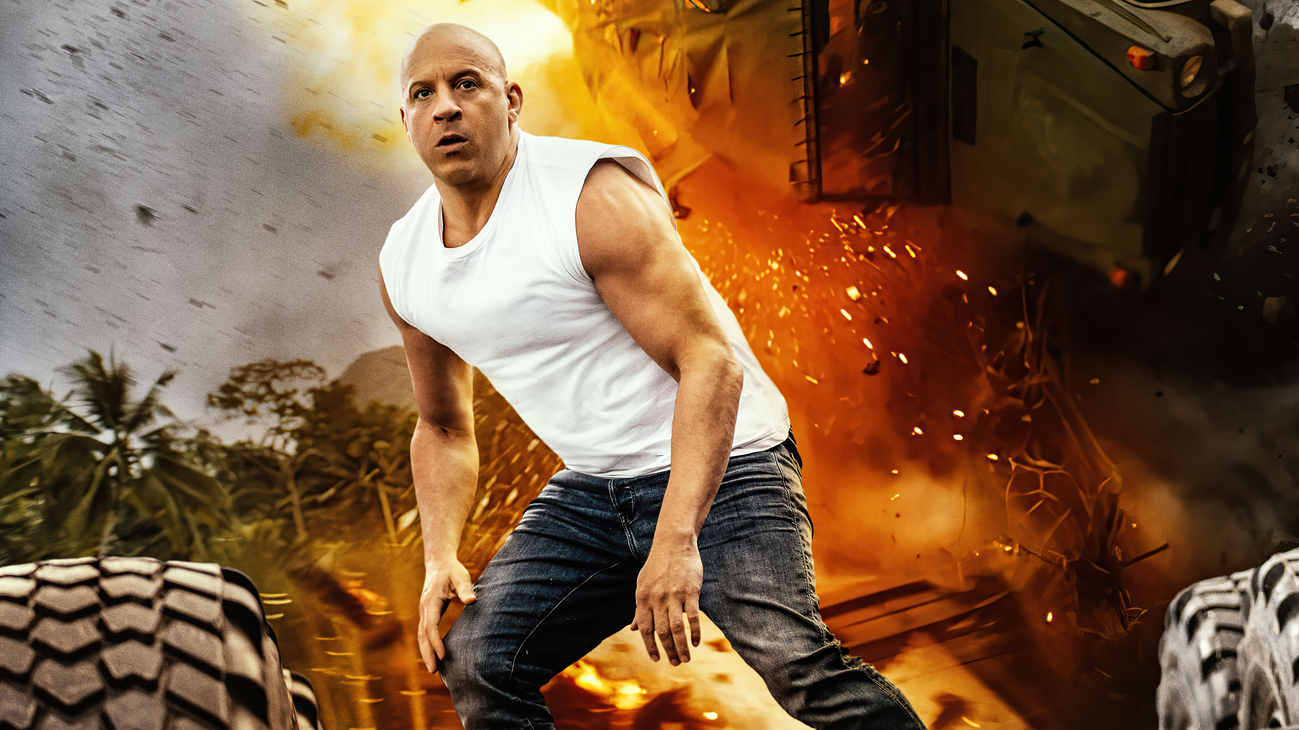 Vin Diesel as Dominic Toretto in Fast and furious 9 2021 Wallpaper 5k Ultra HD
