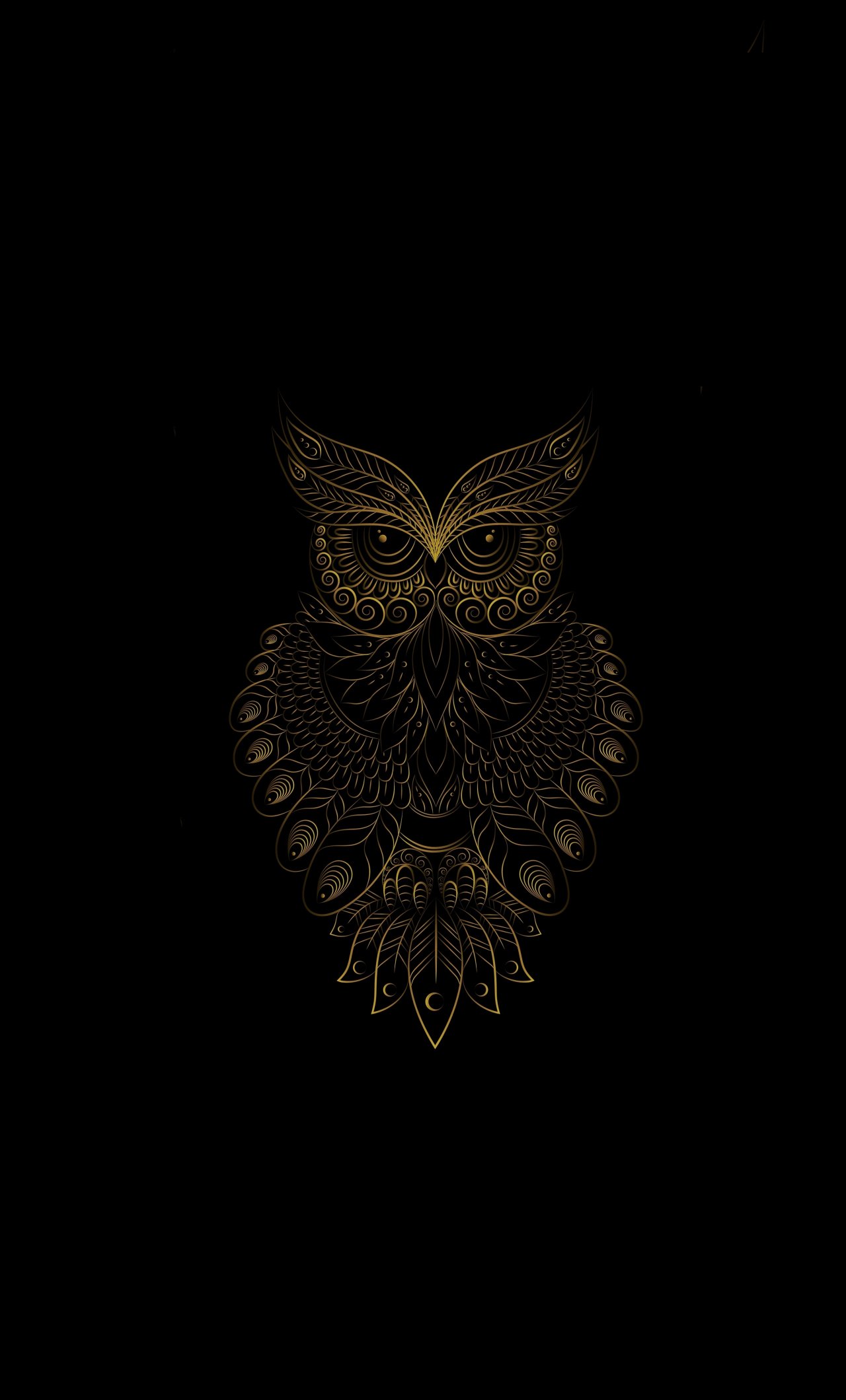 Download 1280x2120 wallpaper golden owl bird, pattern, art, iphone 6 plus, 1280x2120 HD image, background, 24659