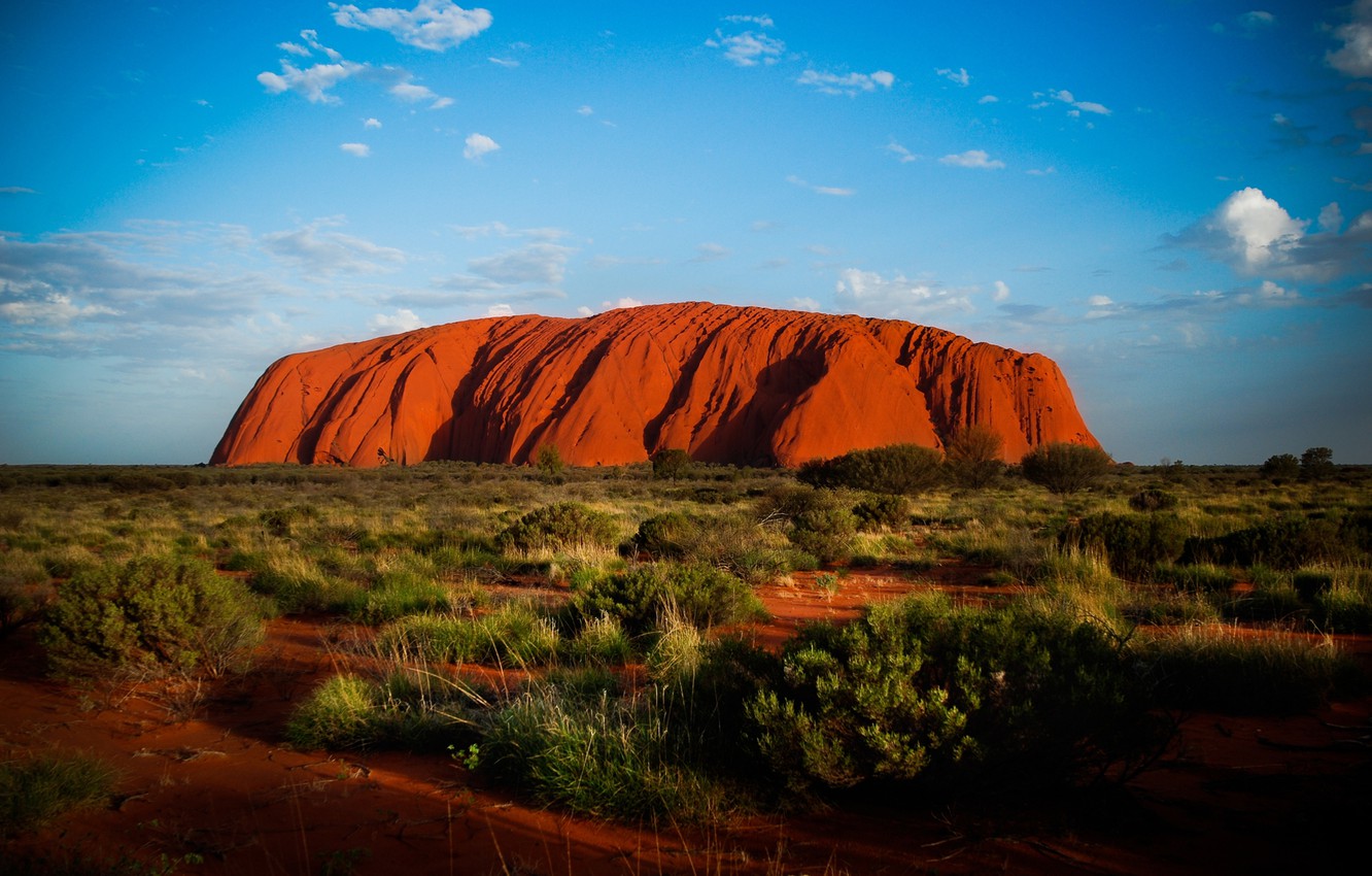 Wallpaper rock, Australia, Mount Uluru, Ayers Rock image for desktop, section пейзажи
